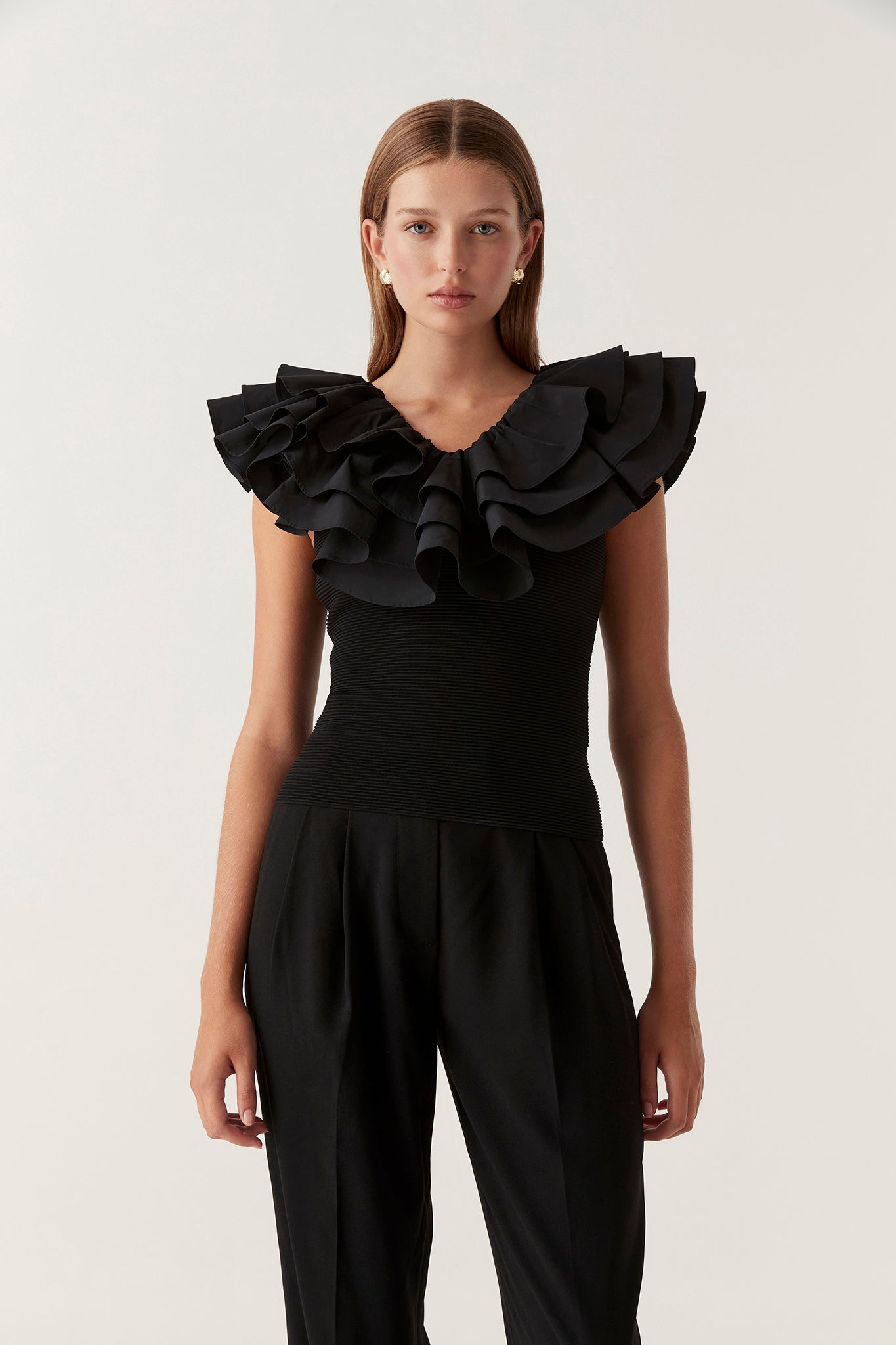 Transcendent Ruffle Top | Black | Aje – Aje AU