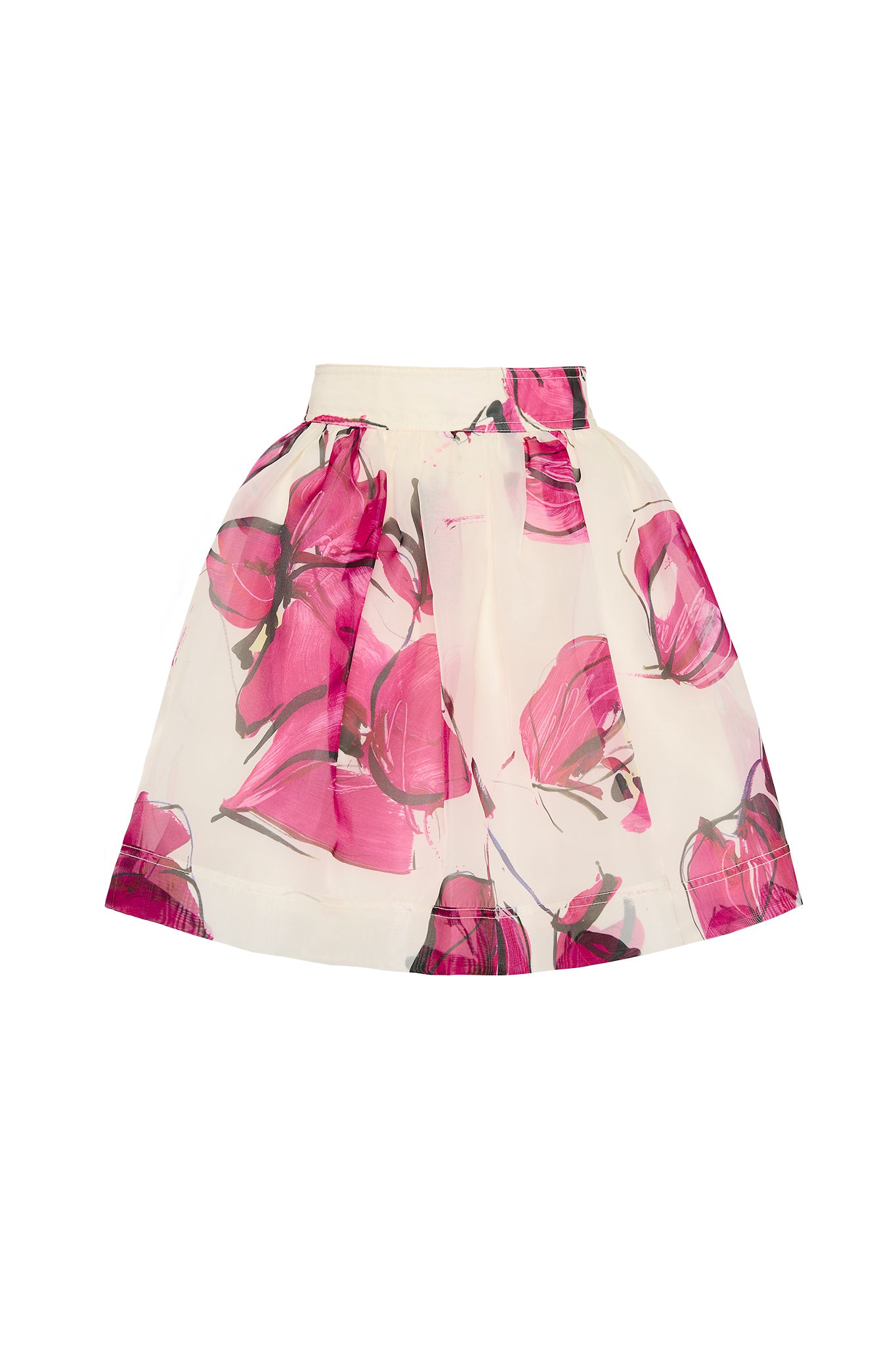 Dixie Flared Mini Skirt, Falling Florals