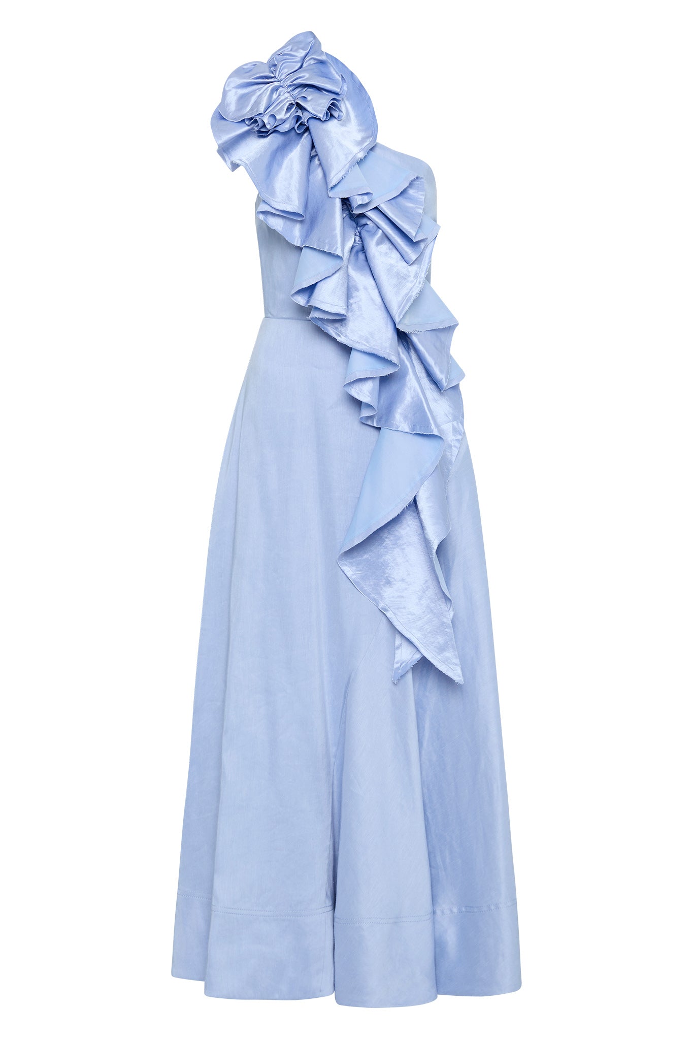 Adelia Ruffle Midi Dress-LIGHT SKY BLUE / 4 Adelia Ruffle Midi Dress-LIGHT SKY BLUE / 4