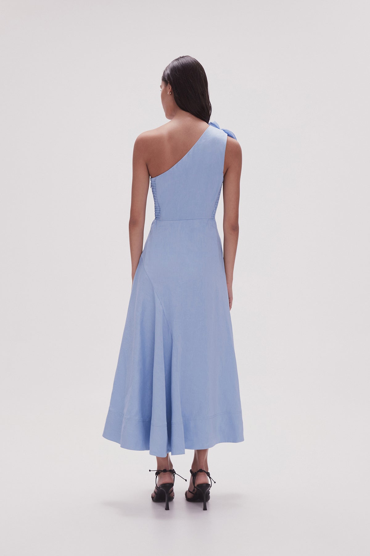 A DEE - Jaqui Swirl Print Dress - Light Blue