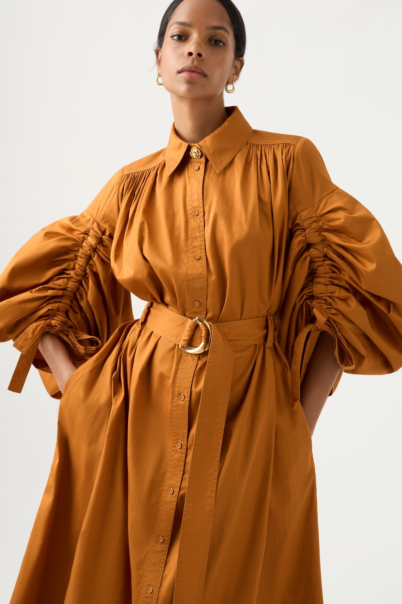 Utopia Drawstring Midi Dress | Chestnut Brown | Aje – Aje AU