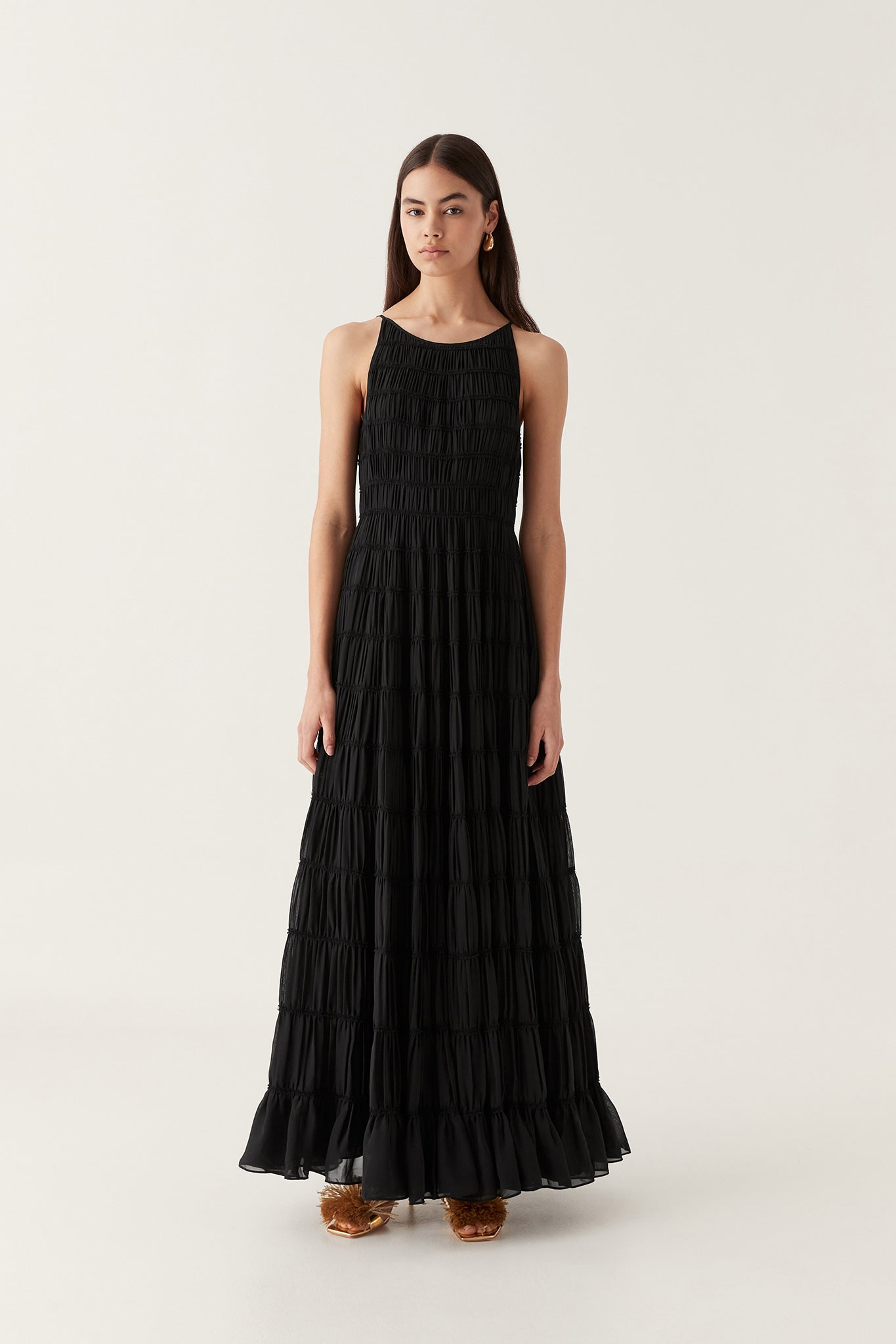Rosewood Ruched Maxi Dress| Black | Aje – Aje AU