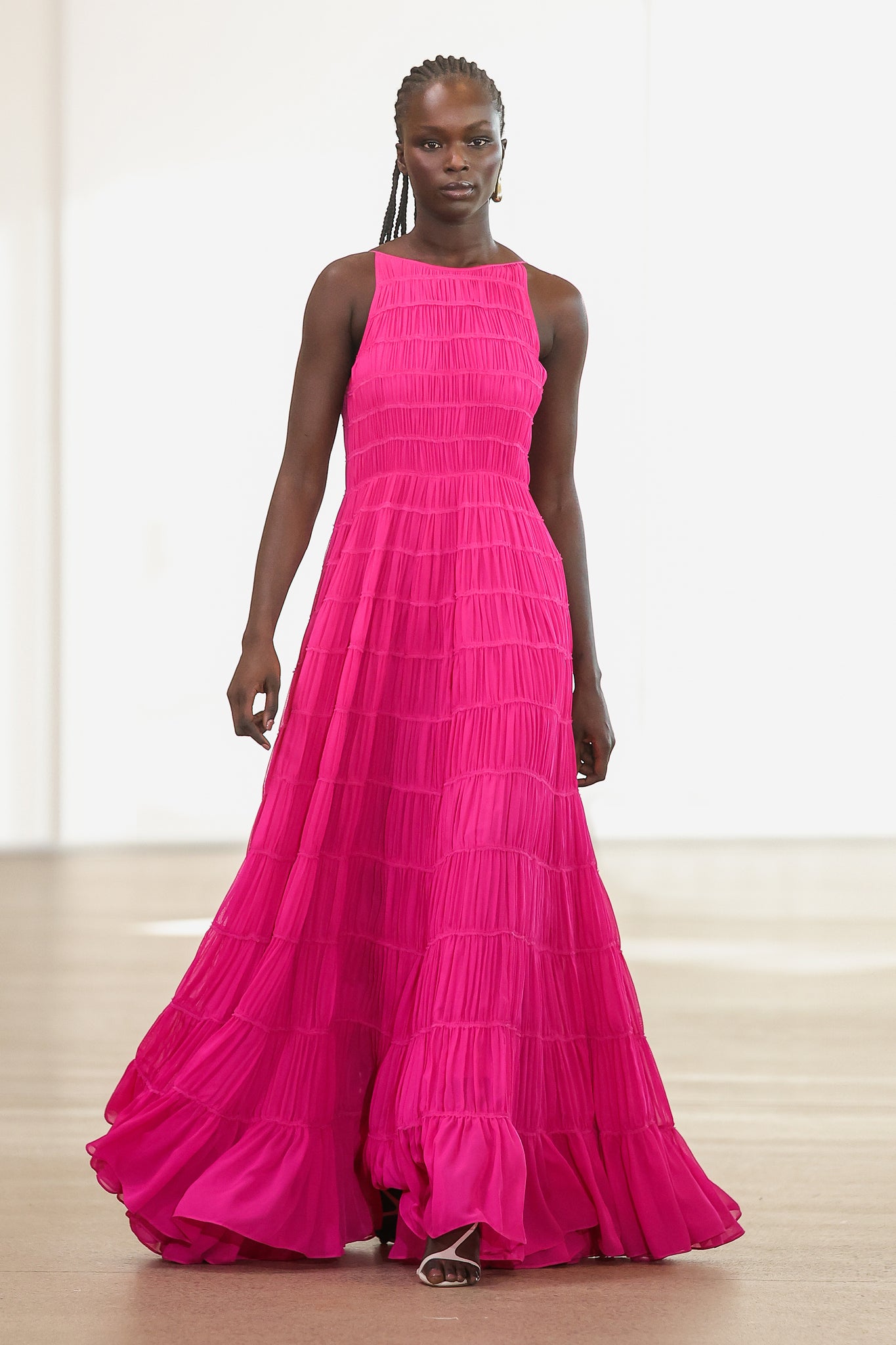 Rosewood Ruched Maxi Dress Magenta Aje Aje AU