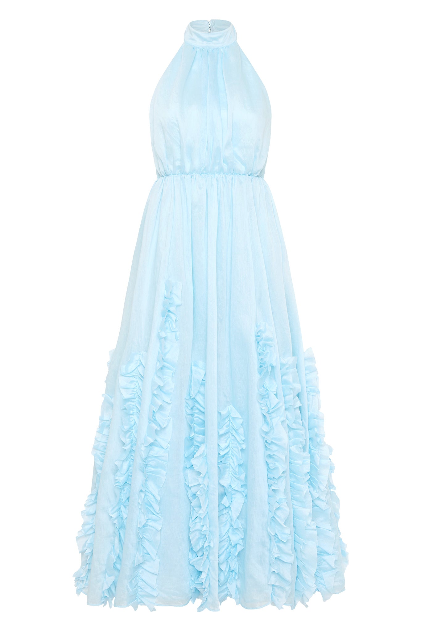 Hilma Frill Maxi Halter Dress | Pale Blue | Aje – Aje AU