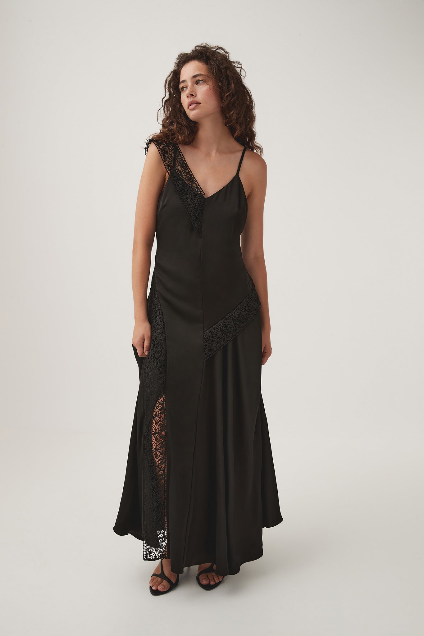 aje black lace dress Spirit Lace Maxi Dress