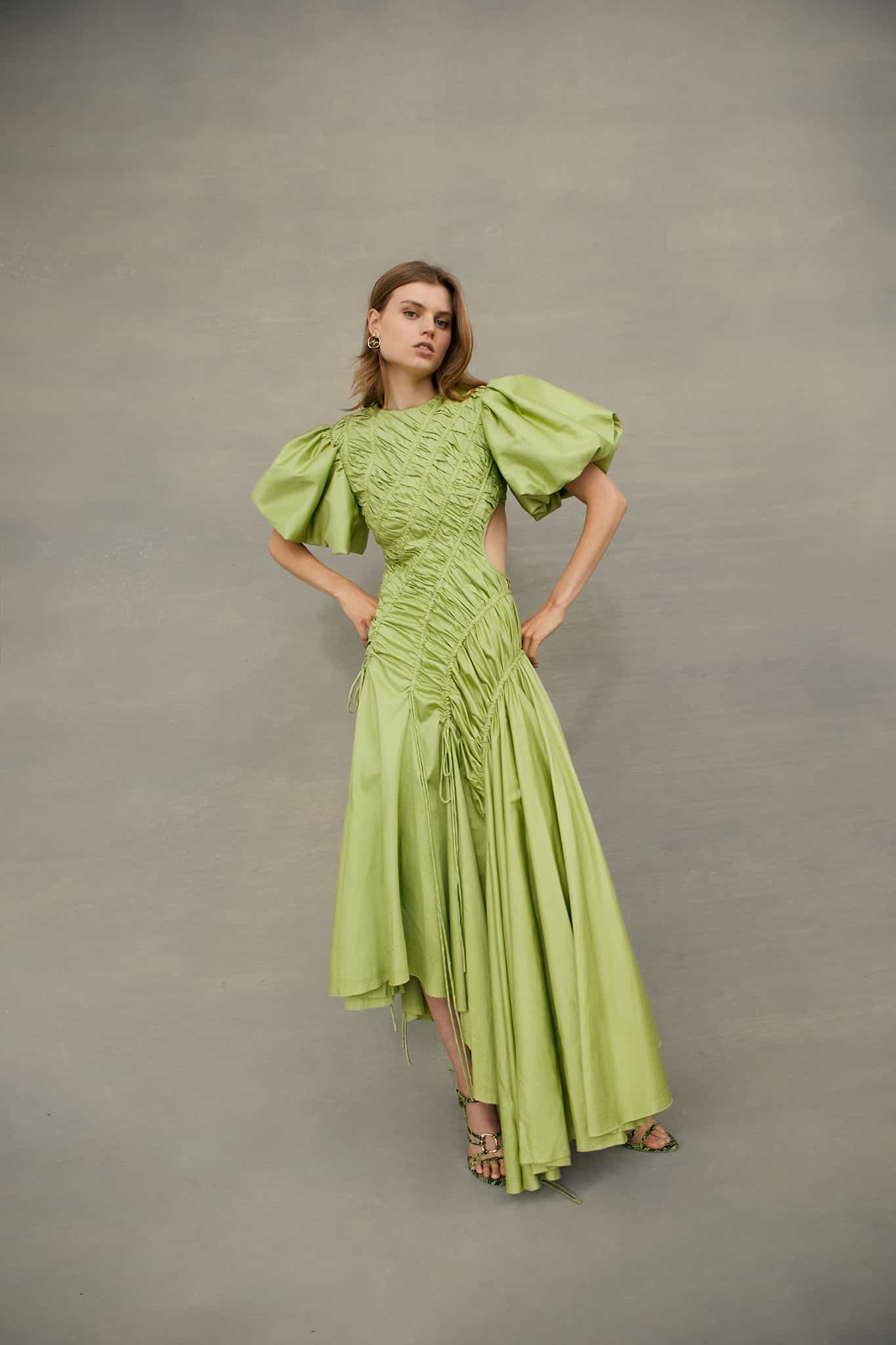 Siren Drawstring Midi Dress