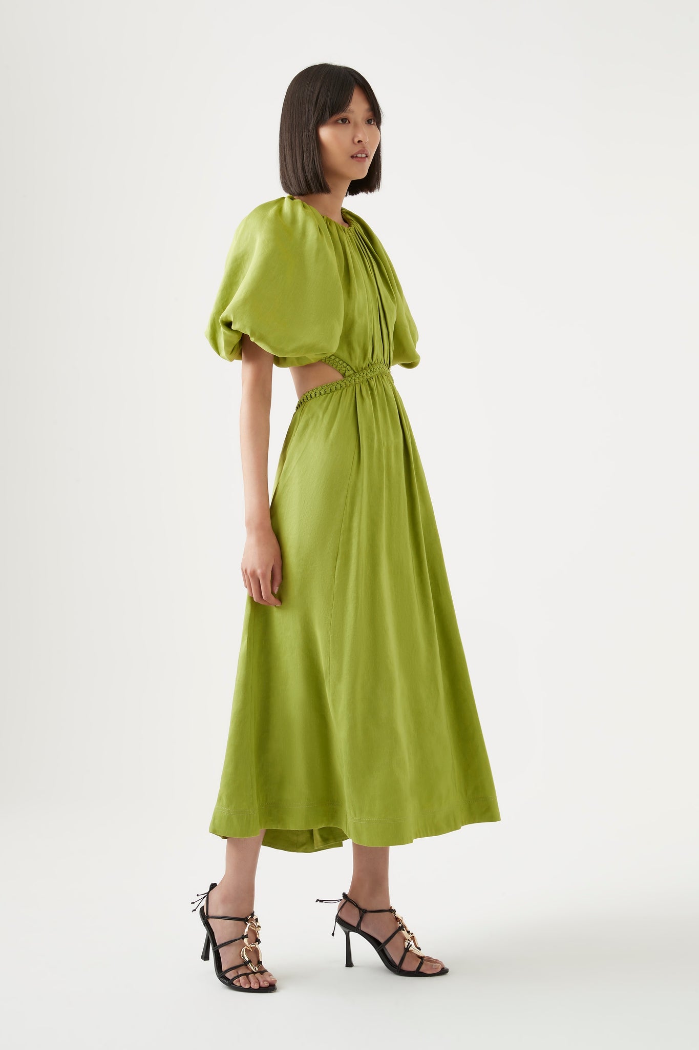 Capucine Puff Sleeve Midi Dress