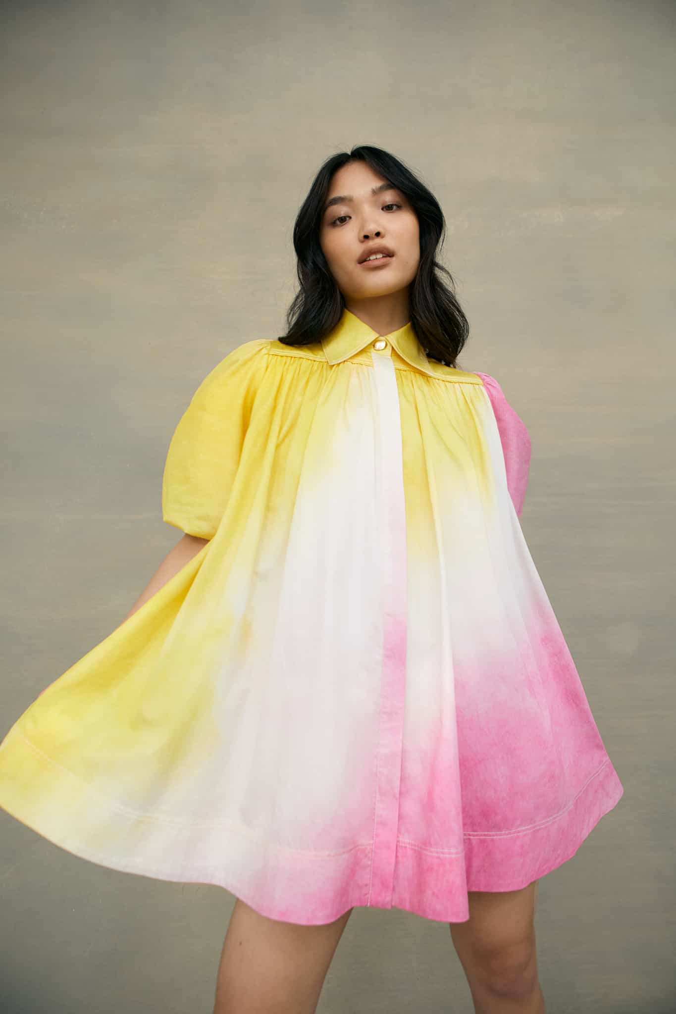 Cloud Burst Smock Mini Dress