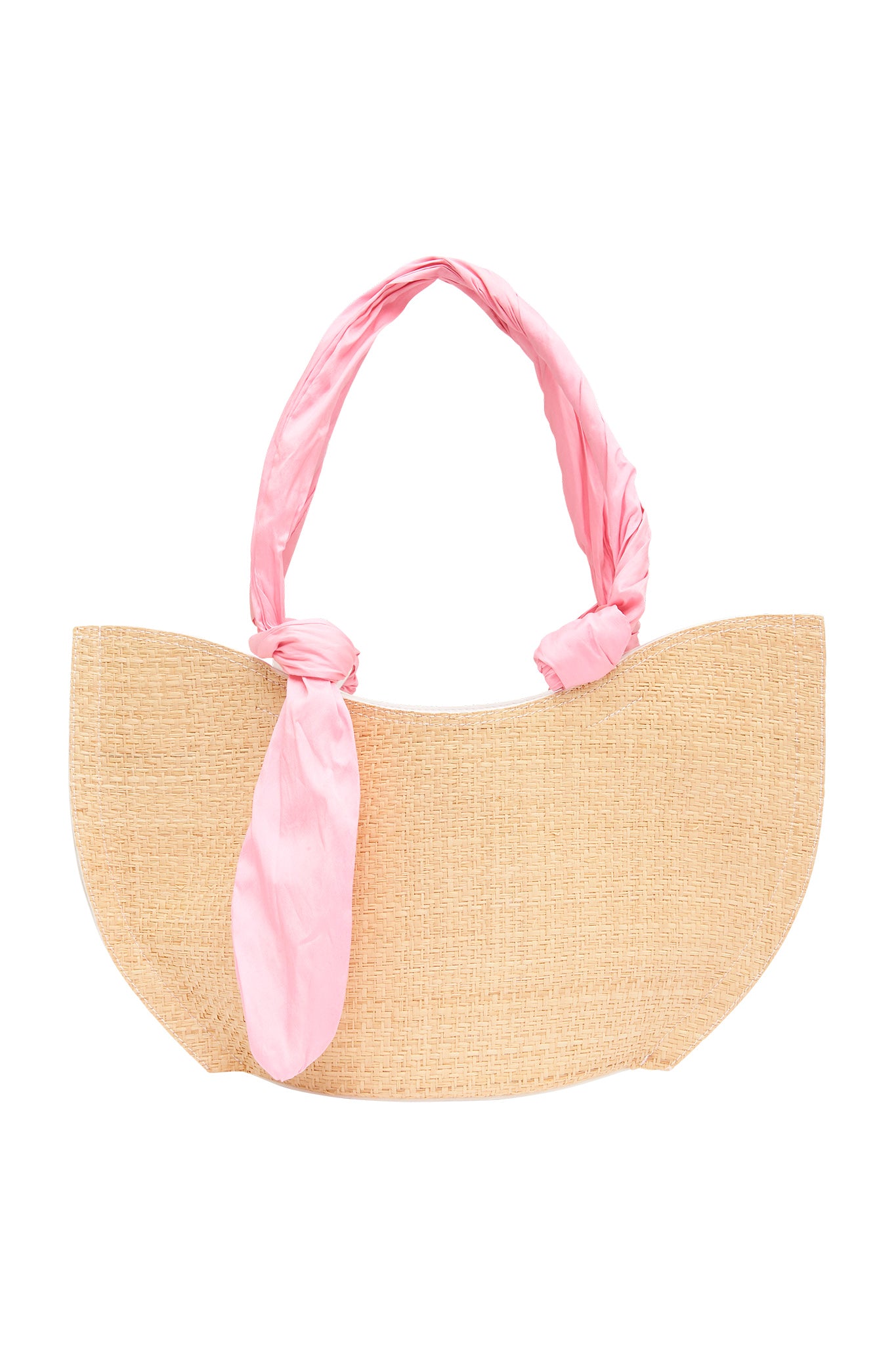 Aurora Raffia Logo Mini Tote