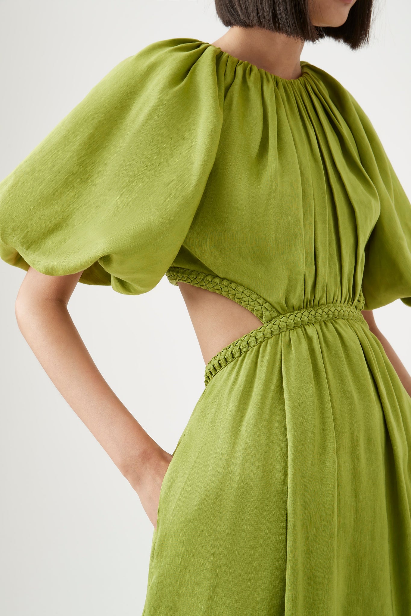 Capucine Puff Sleeve Midi Dress