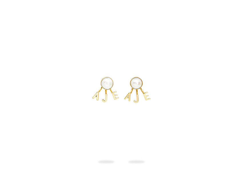 Aje Earlobe Pearl Studs