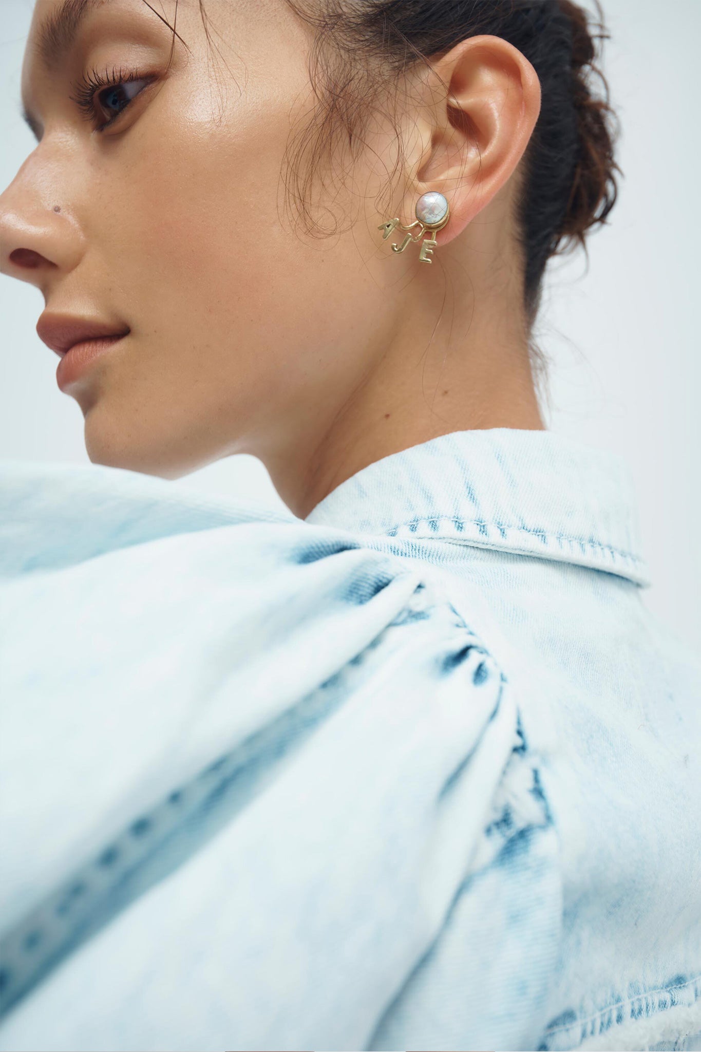 Aje Earlobe Pearl Studs