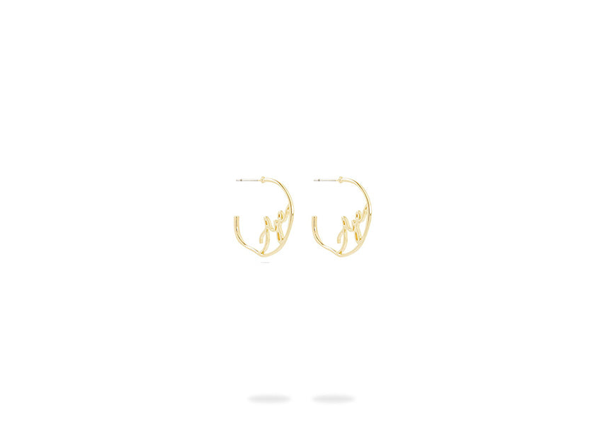 Aje Logo Hoop Earrings