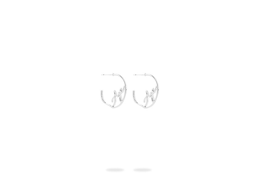 Aje Logo Hoop Earrings