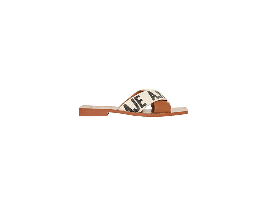 Hydra Knot Leather Logo Sandal