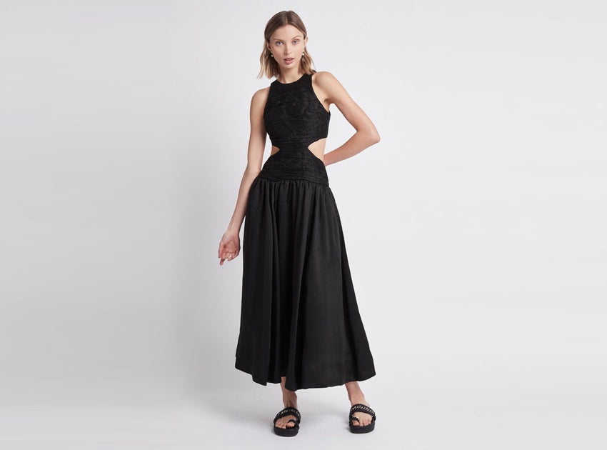 Introspect Cut Out Midi Dress