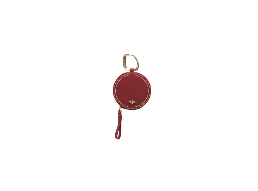 Medina Round Zip Leather Coin & Card Purse