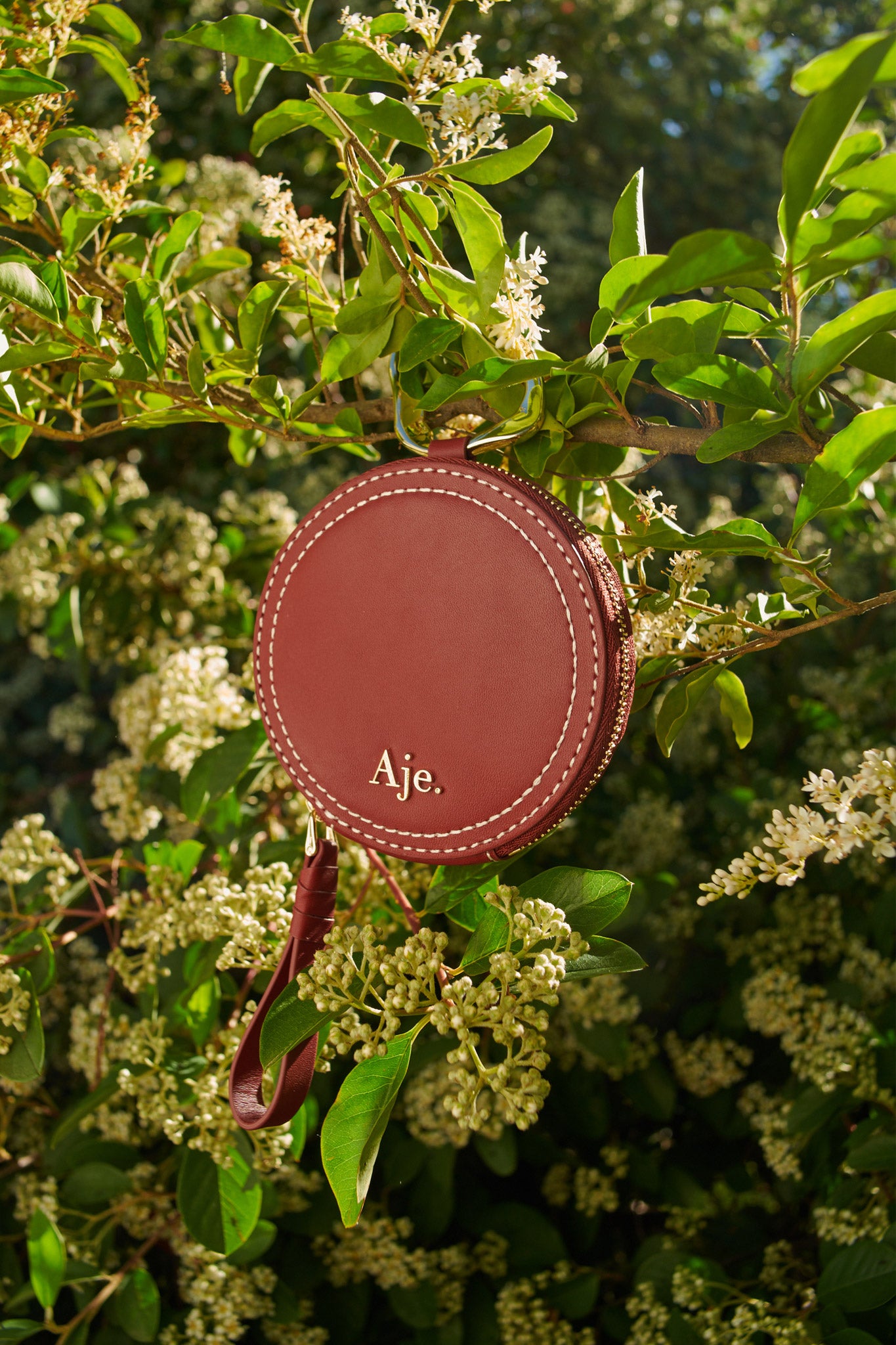 Medina Round Zip Leather Coin & Card Purse