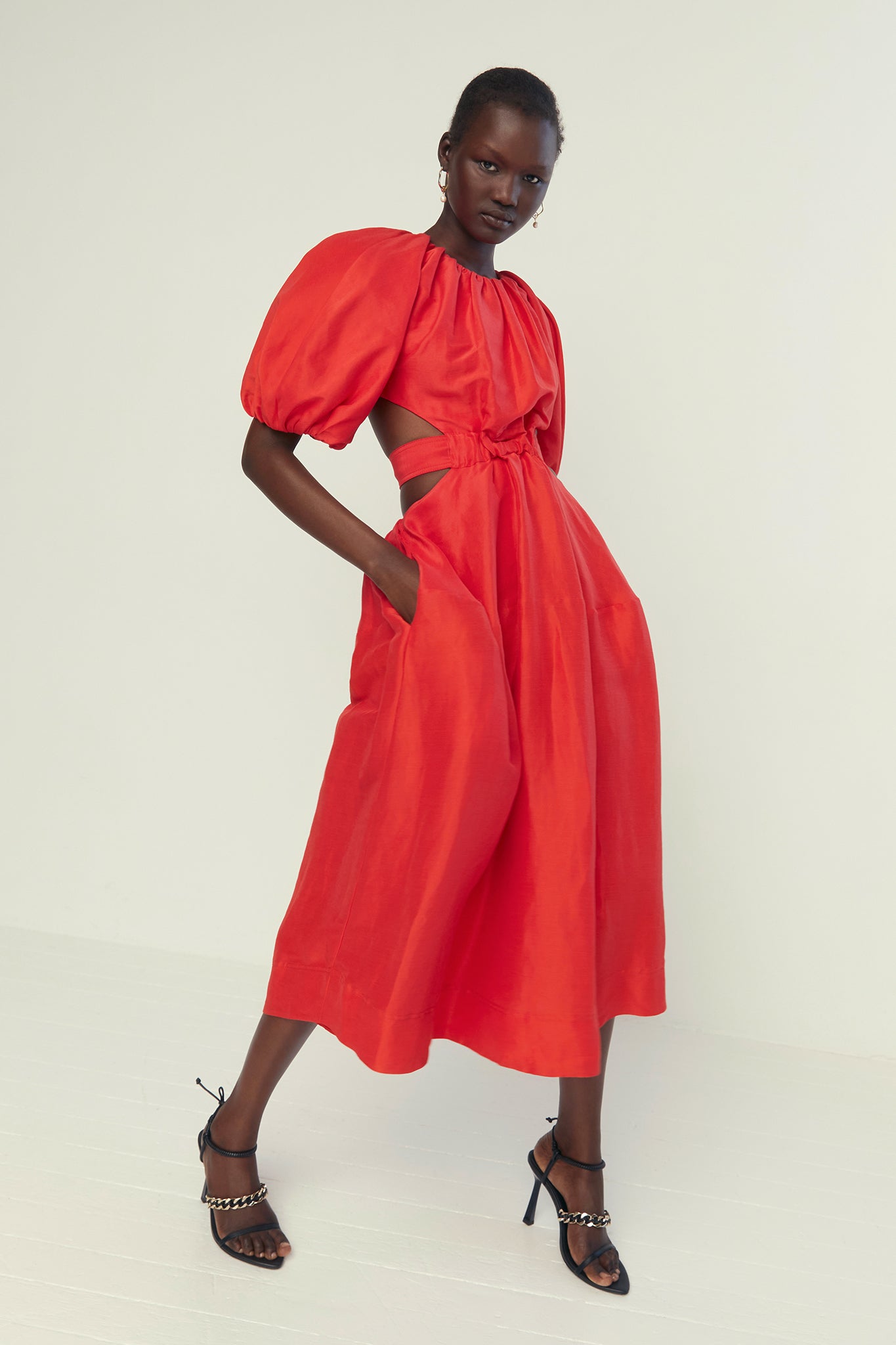Mimosa Cutout Midi Dress