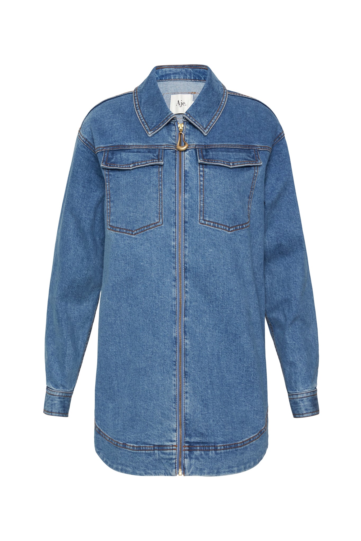 Ana Denim Zip Shirt