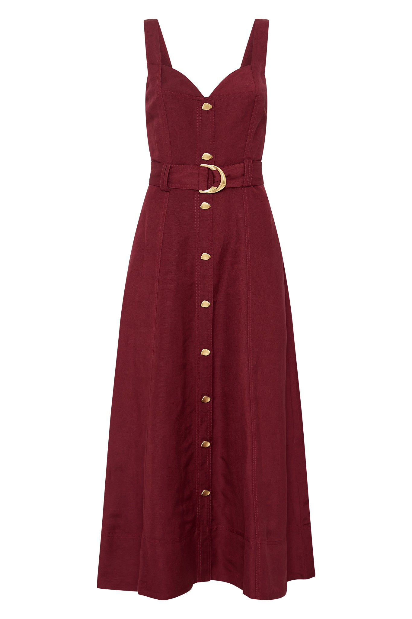 Clay Belted Midi Dress