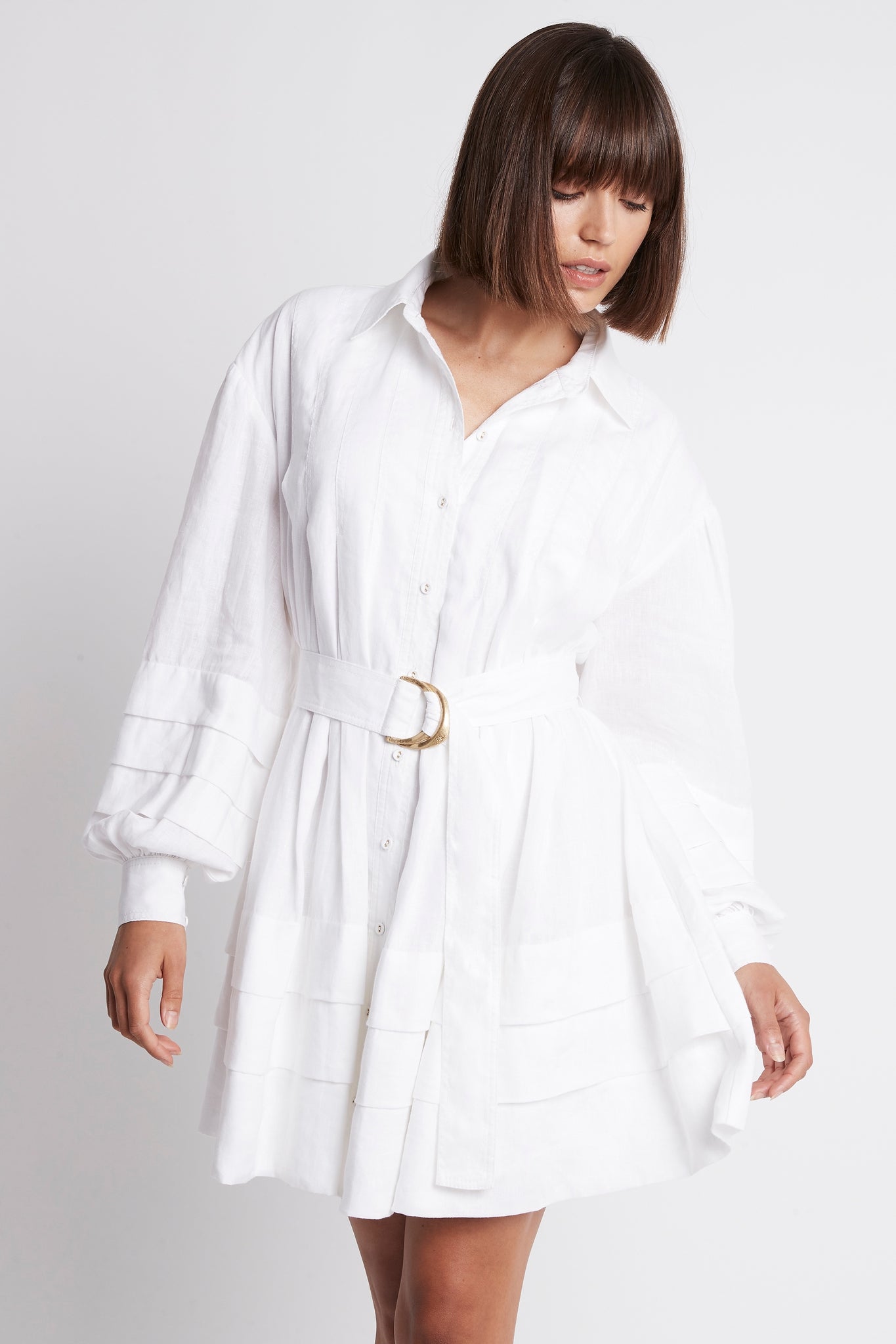 Recurrence Belted Smock Dress