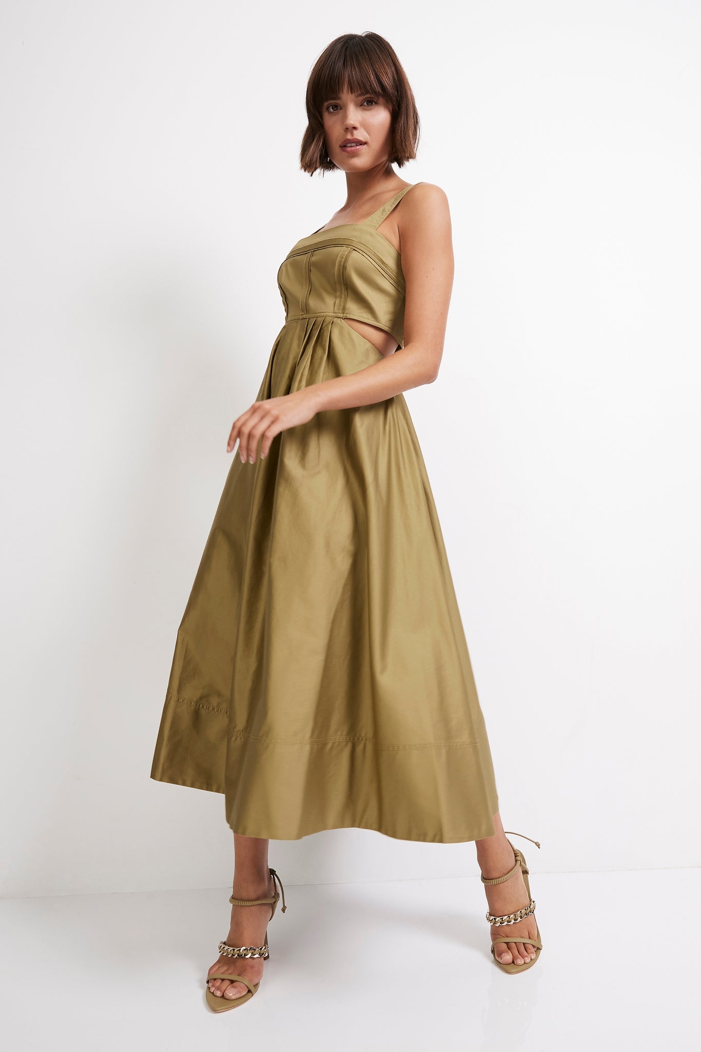 Frequency Cut Out Midi Dress