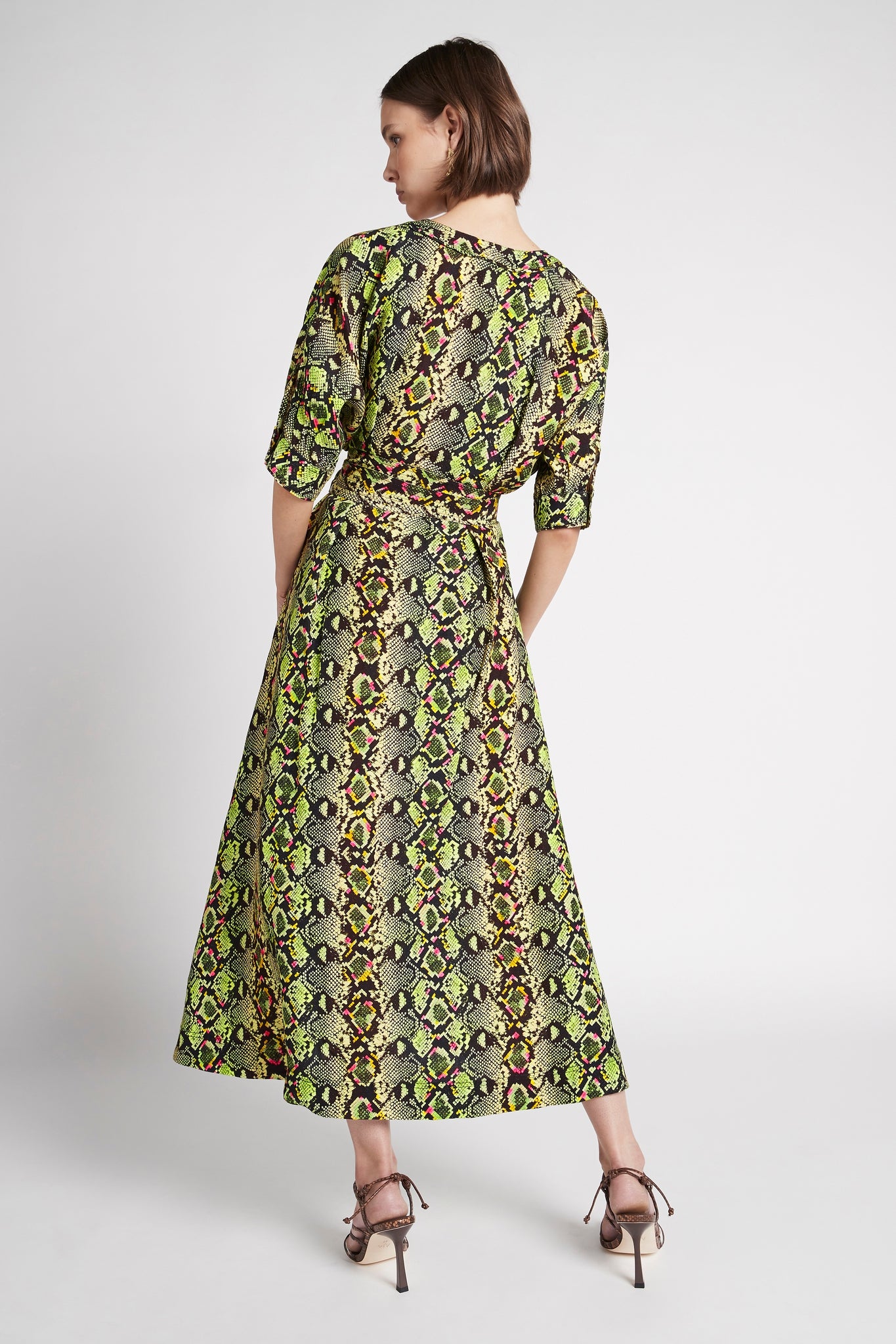 Serpentine Belted Midi Dress