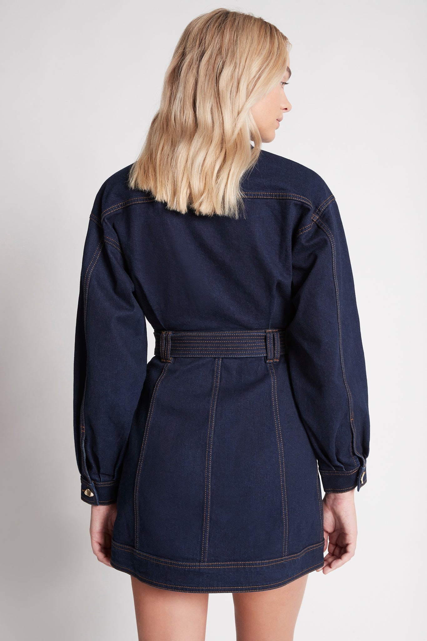 Philia Belted Denim Dress