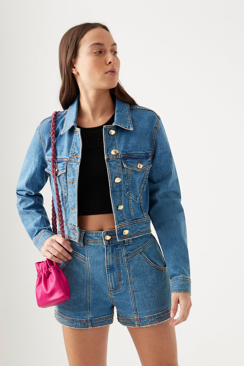 Coda Denim Cropped Jacket | 90's Wash | Aje – Aje AU