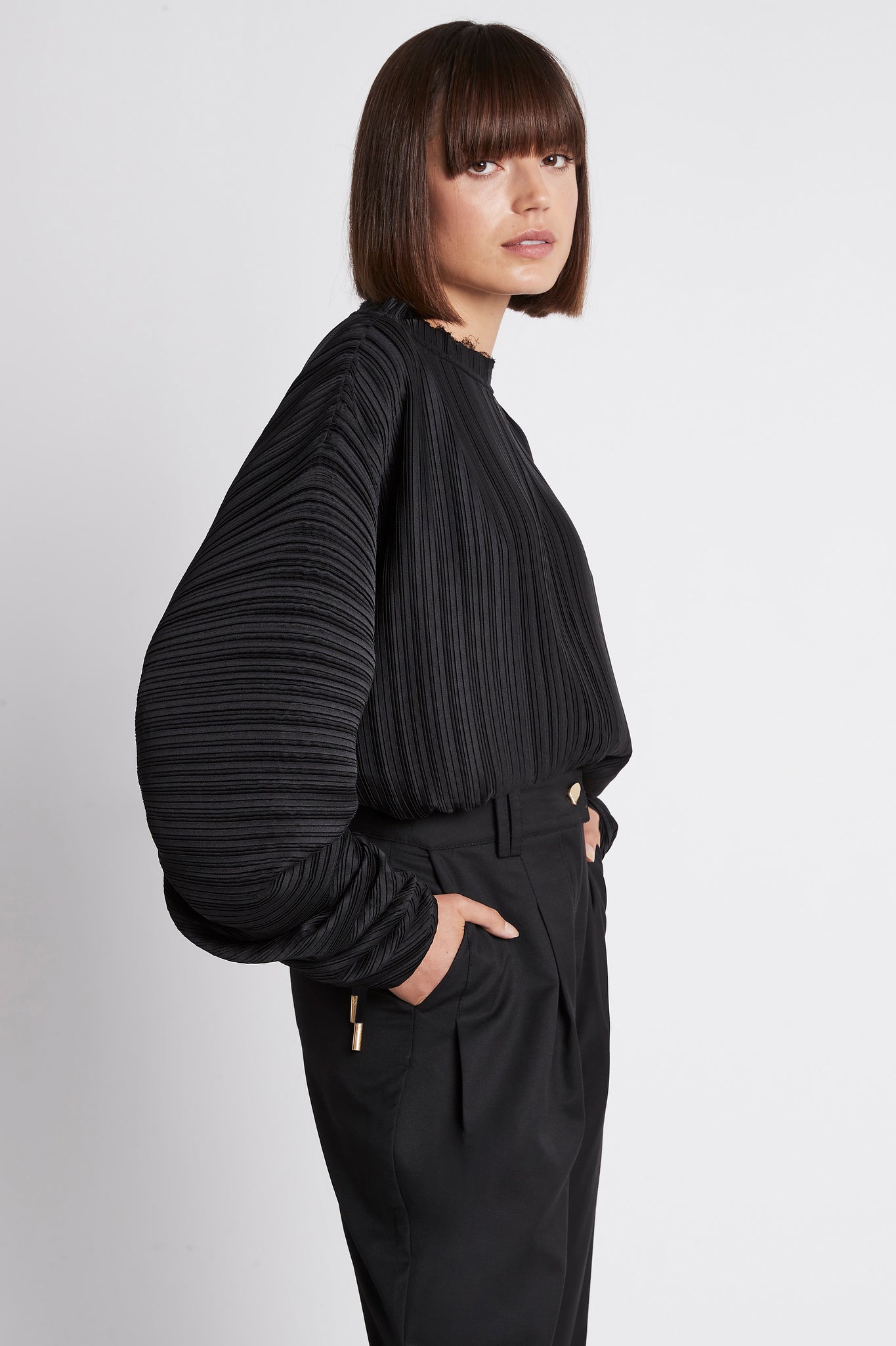 Ripple Pleated Blouse
