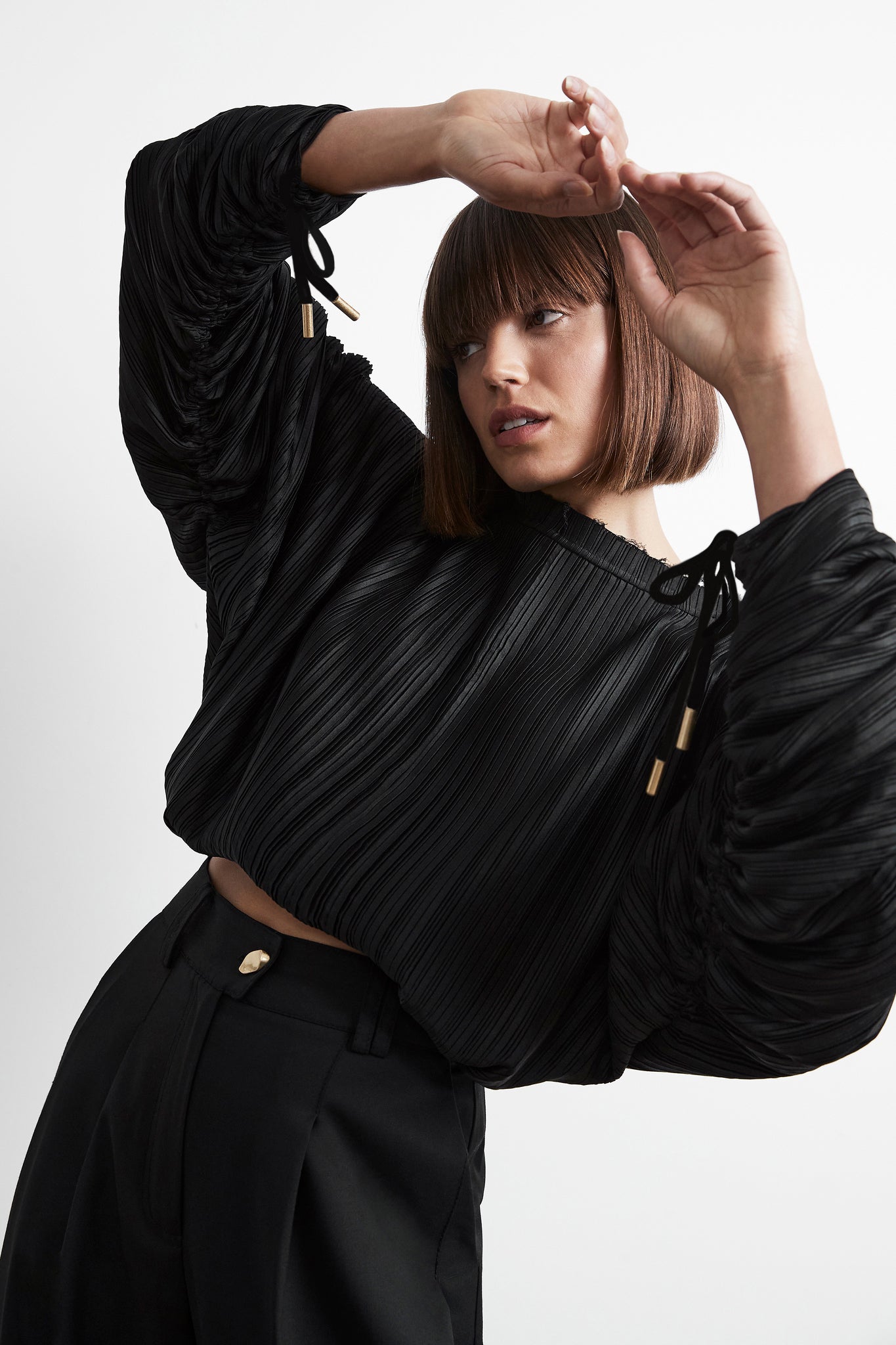 Ripple Pleated Blouse