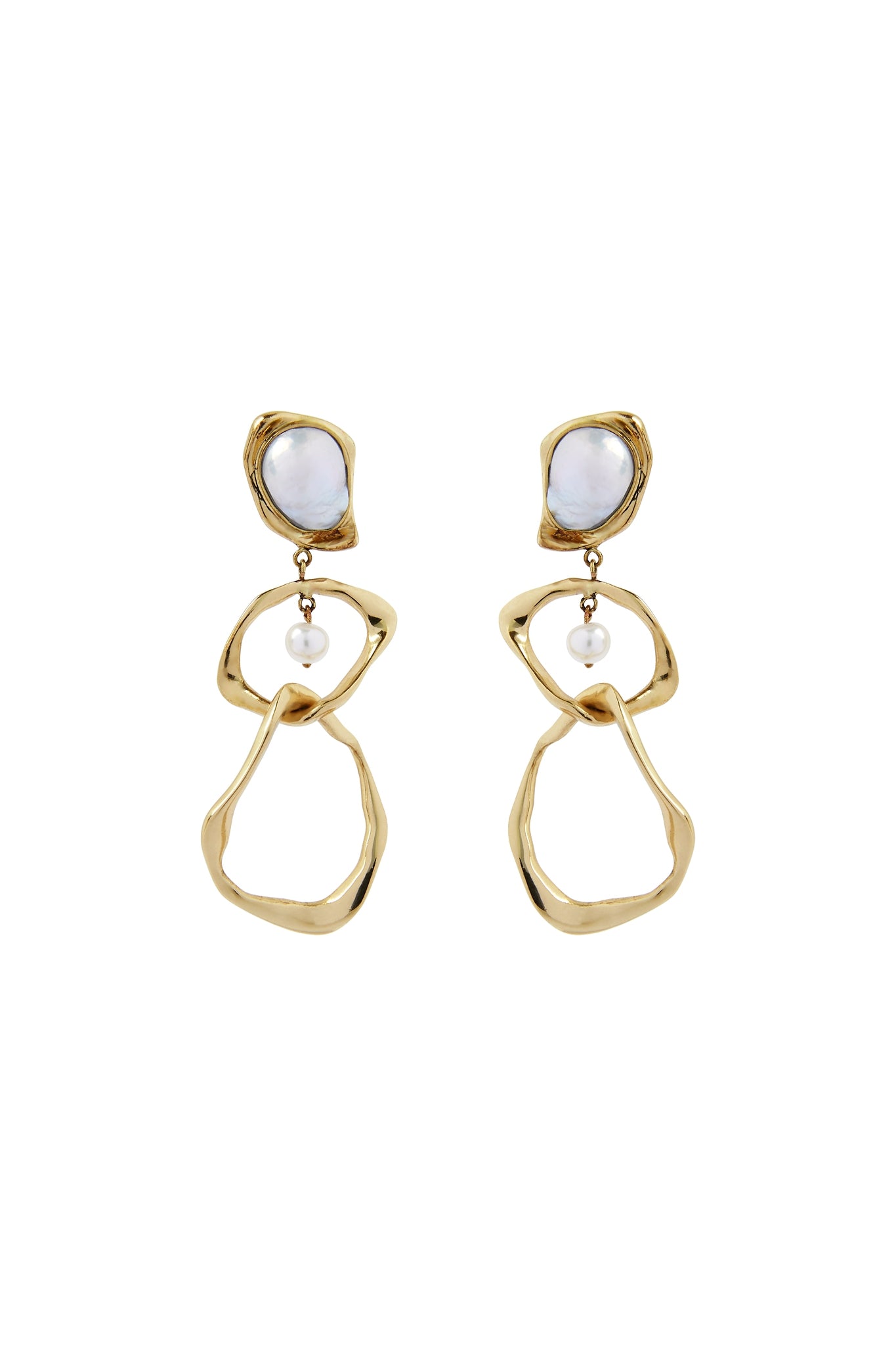 Palms Pearl Drop Earring