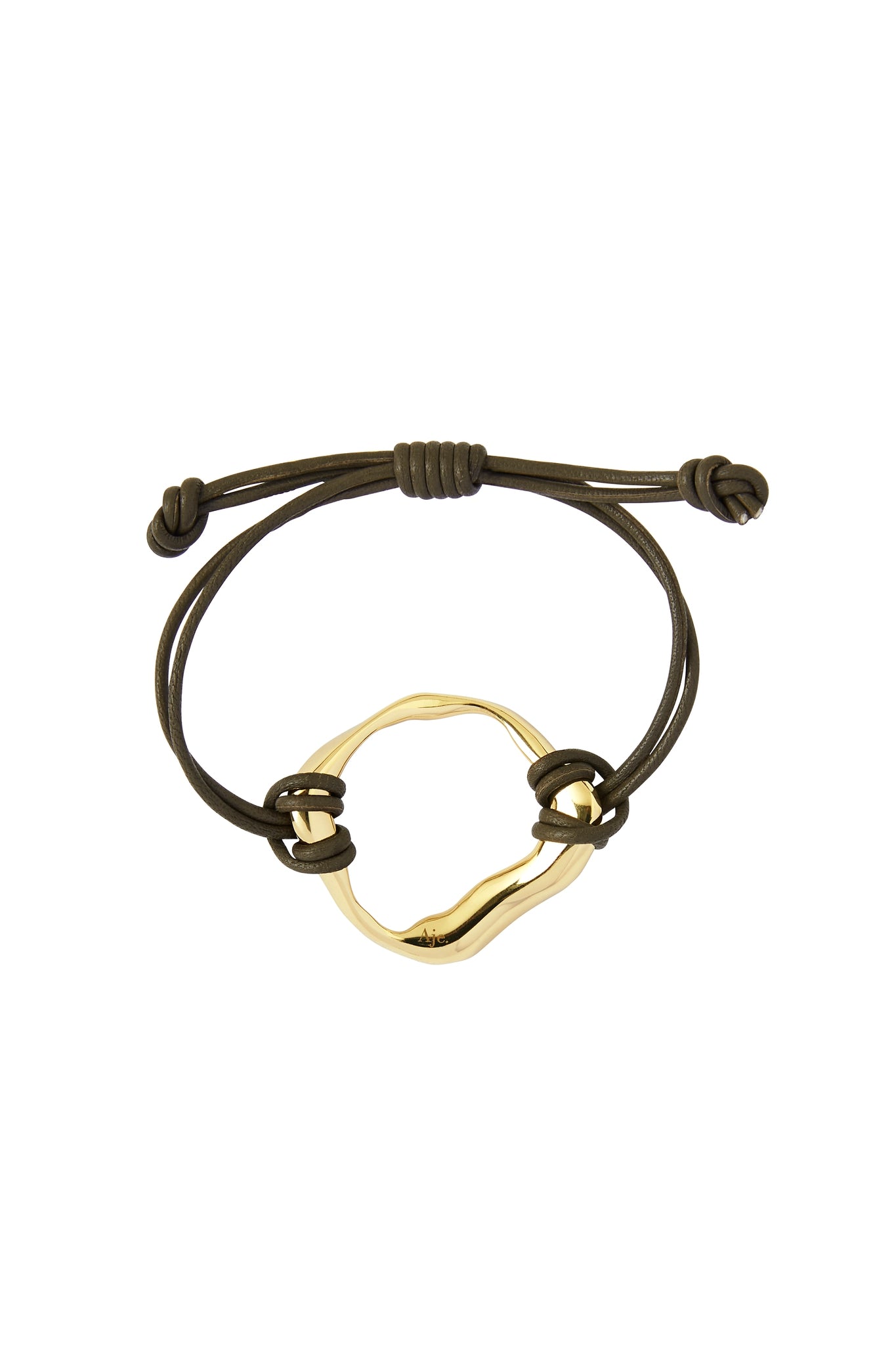 Splice Organic Leather Ring Bracelet