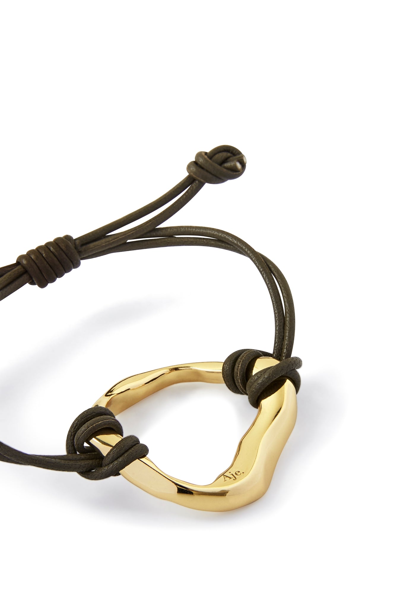 Splice Organic Leather Ring Bracelet