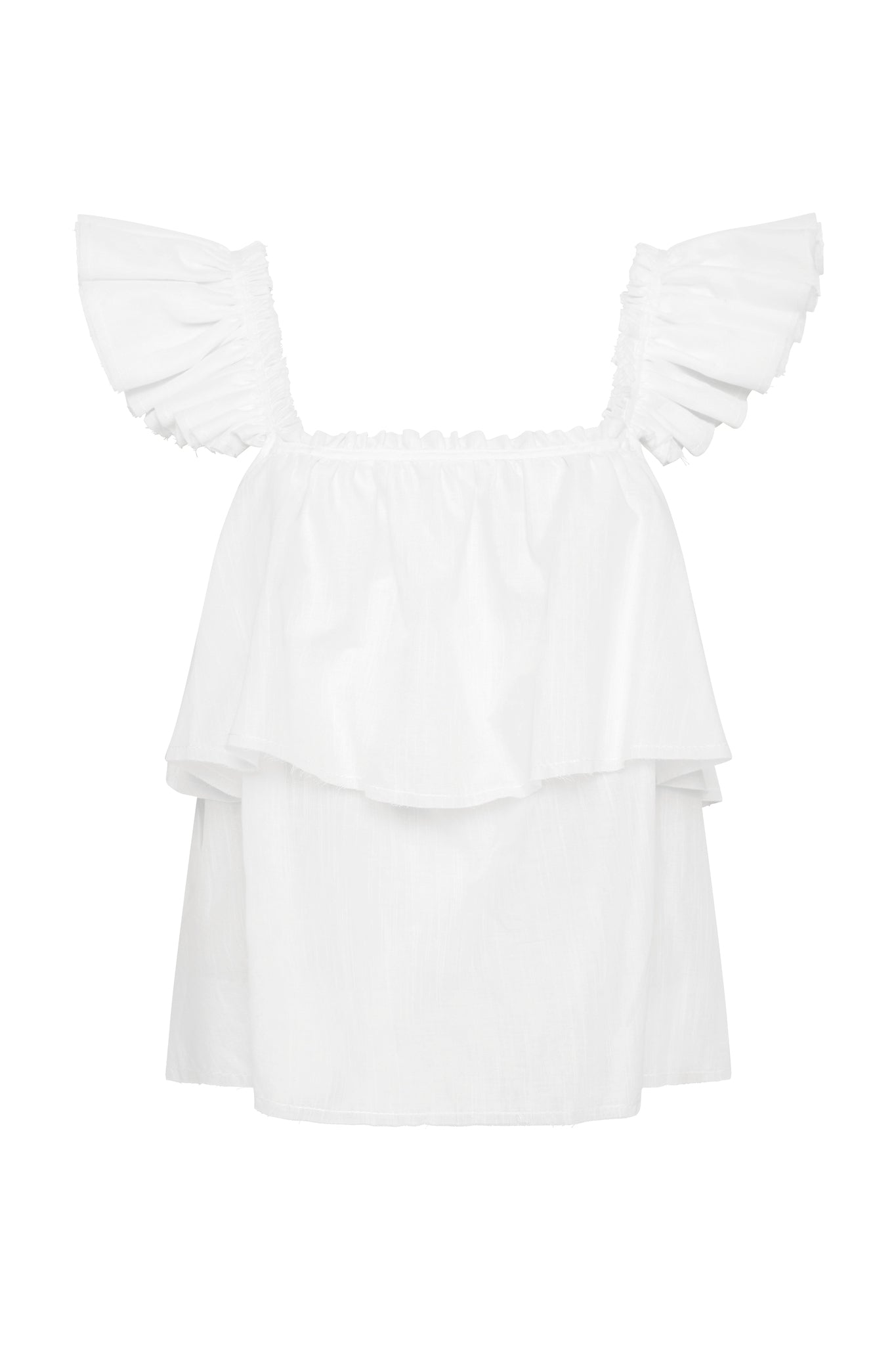 Romance Ruffle Shoulder Cami