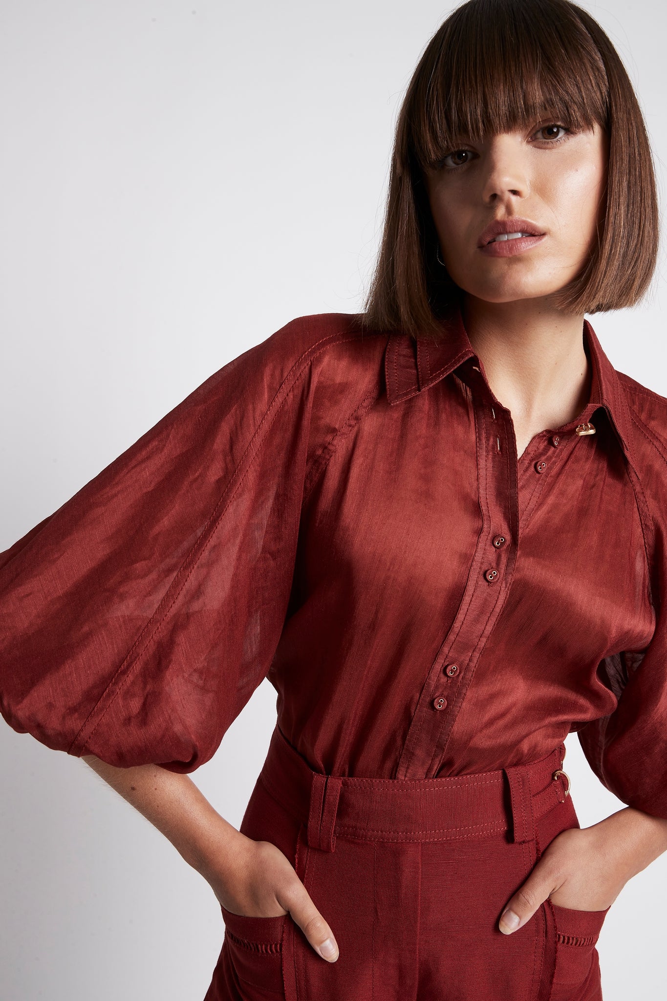 Palms Puff Sleeve Shirt