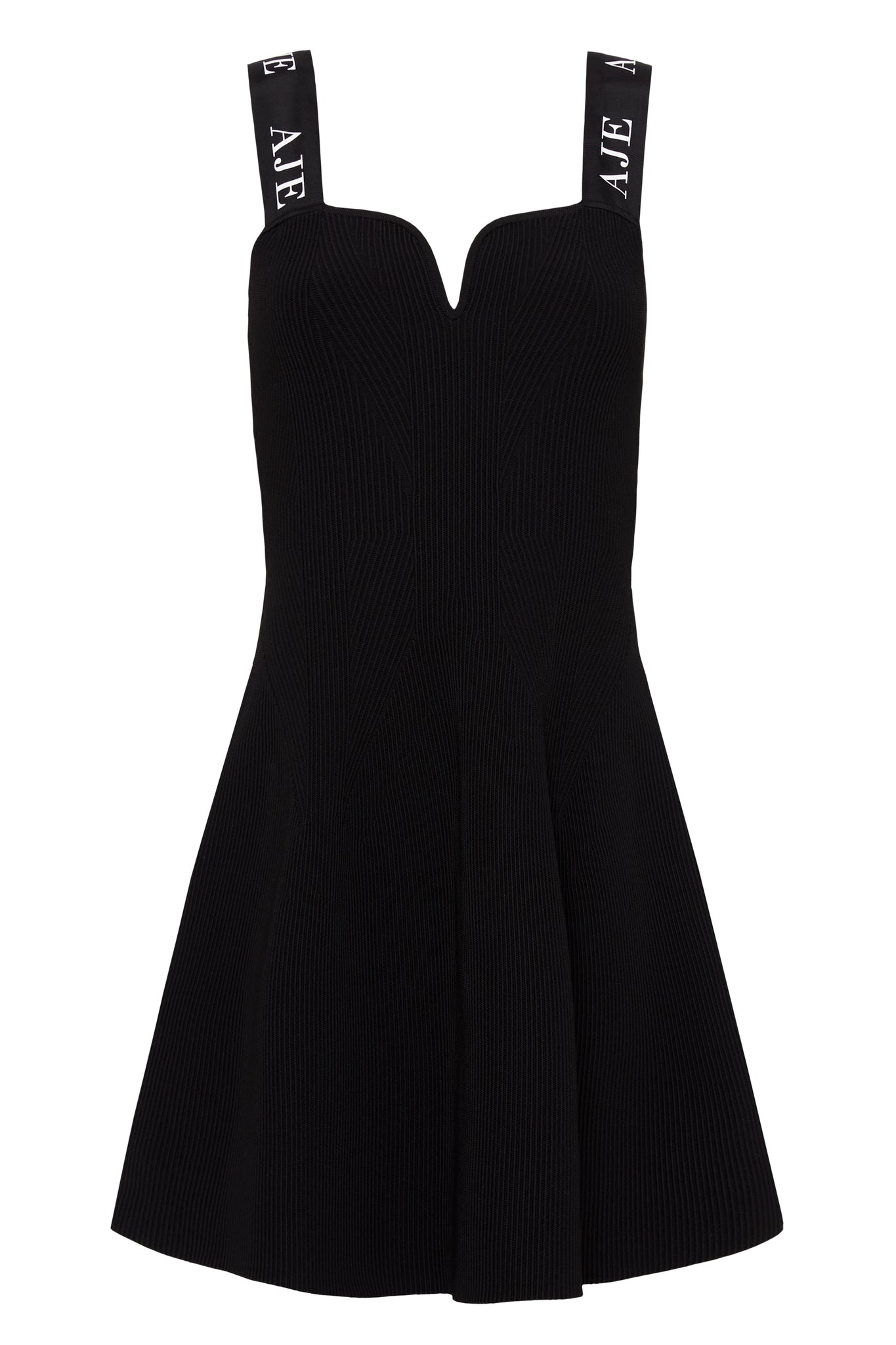 Amber Knit Tie Shoulder Mini Dress | Black | Aje – Aje AU