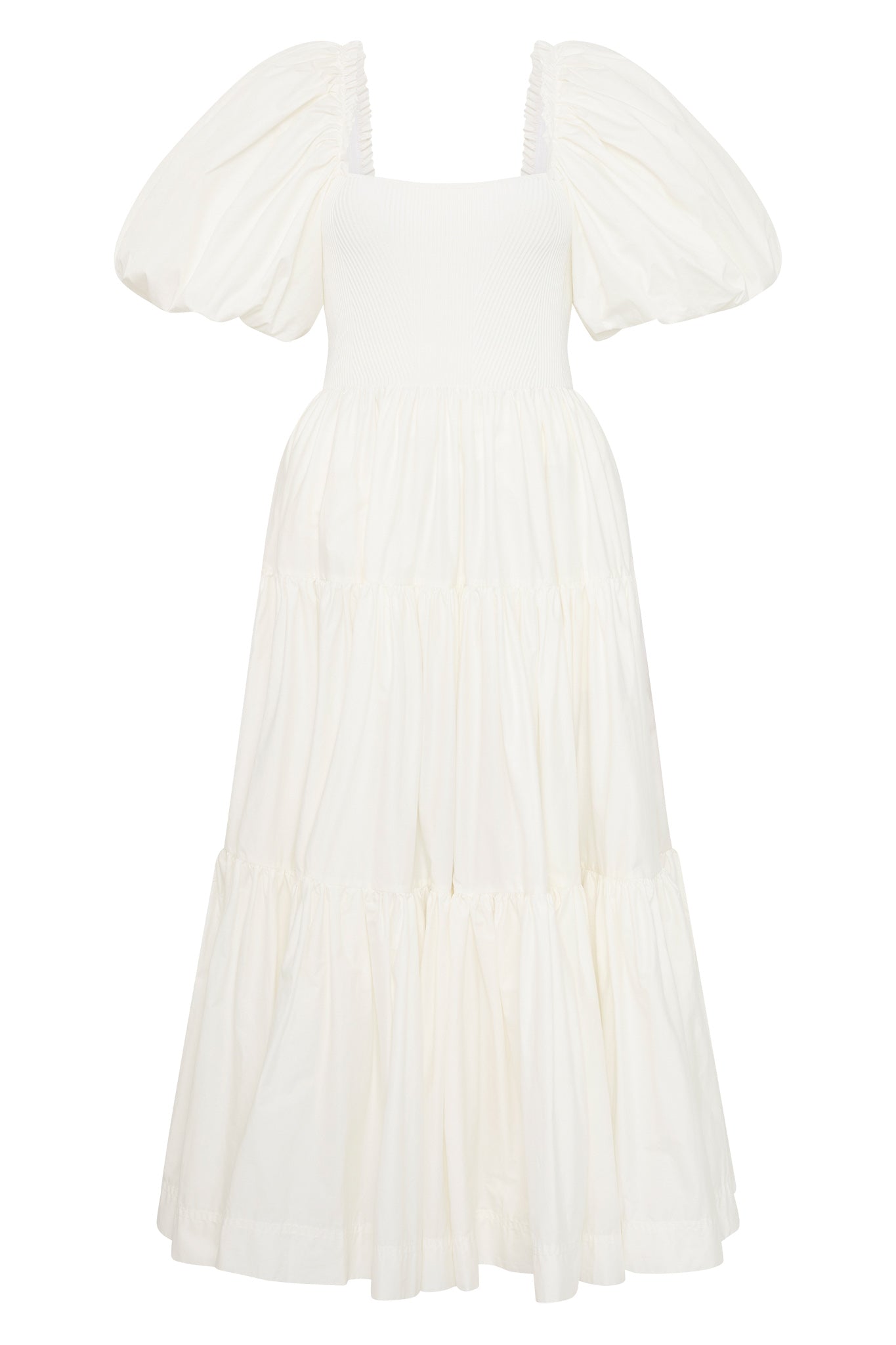 Casa Puff Sleeve Midi Dress | Ivory | Aje – Aje AU