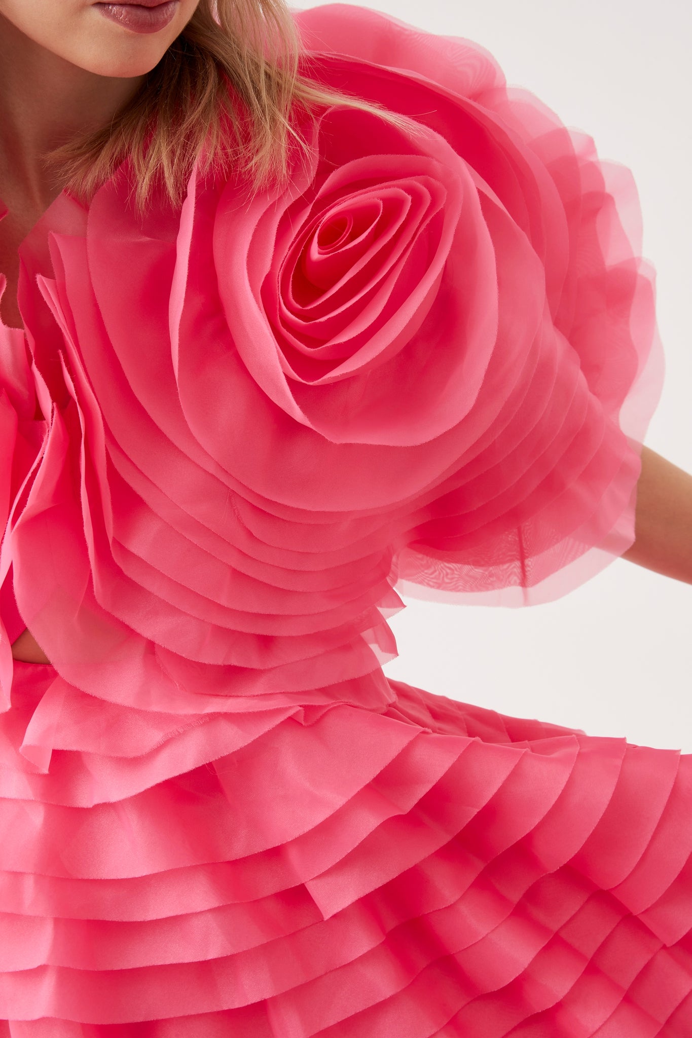 aje amour ruffle midi dress Aje