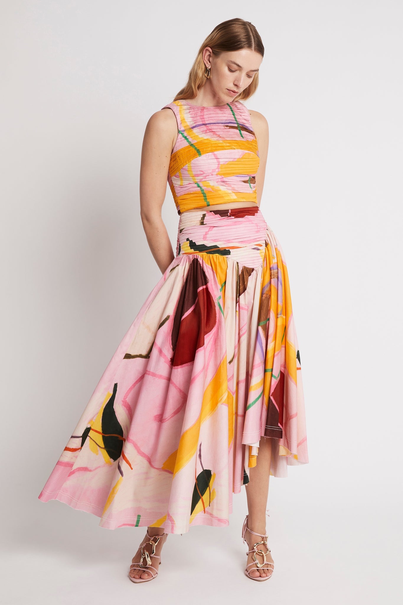 Jolie Asymmetric Midi Skirt
