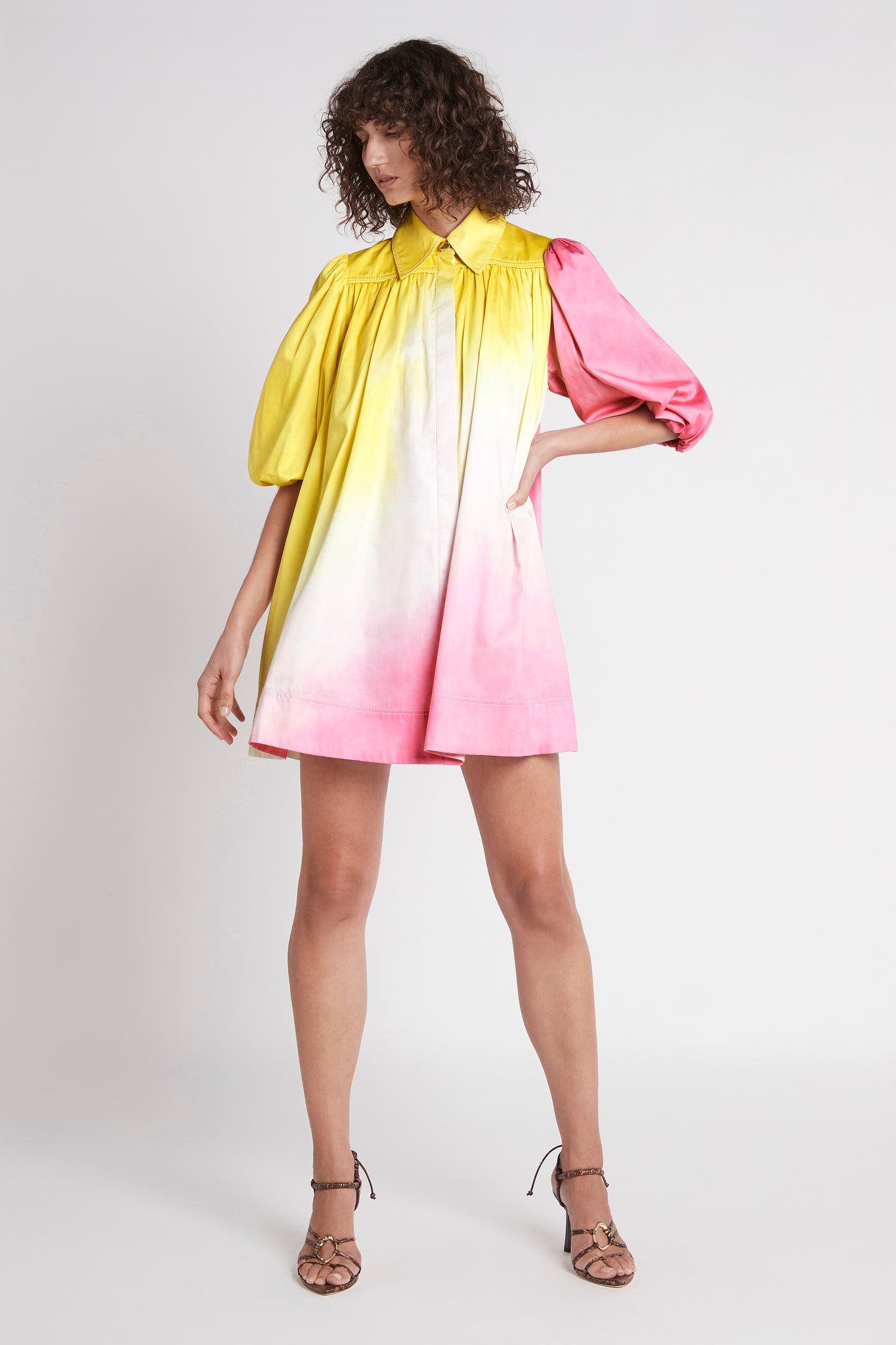 Cloud Burst Smock Mini Dress