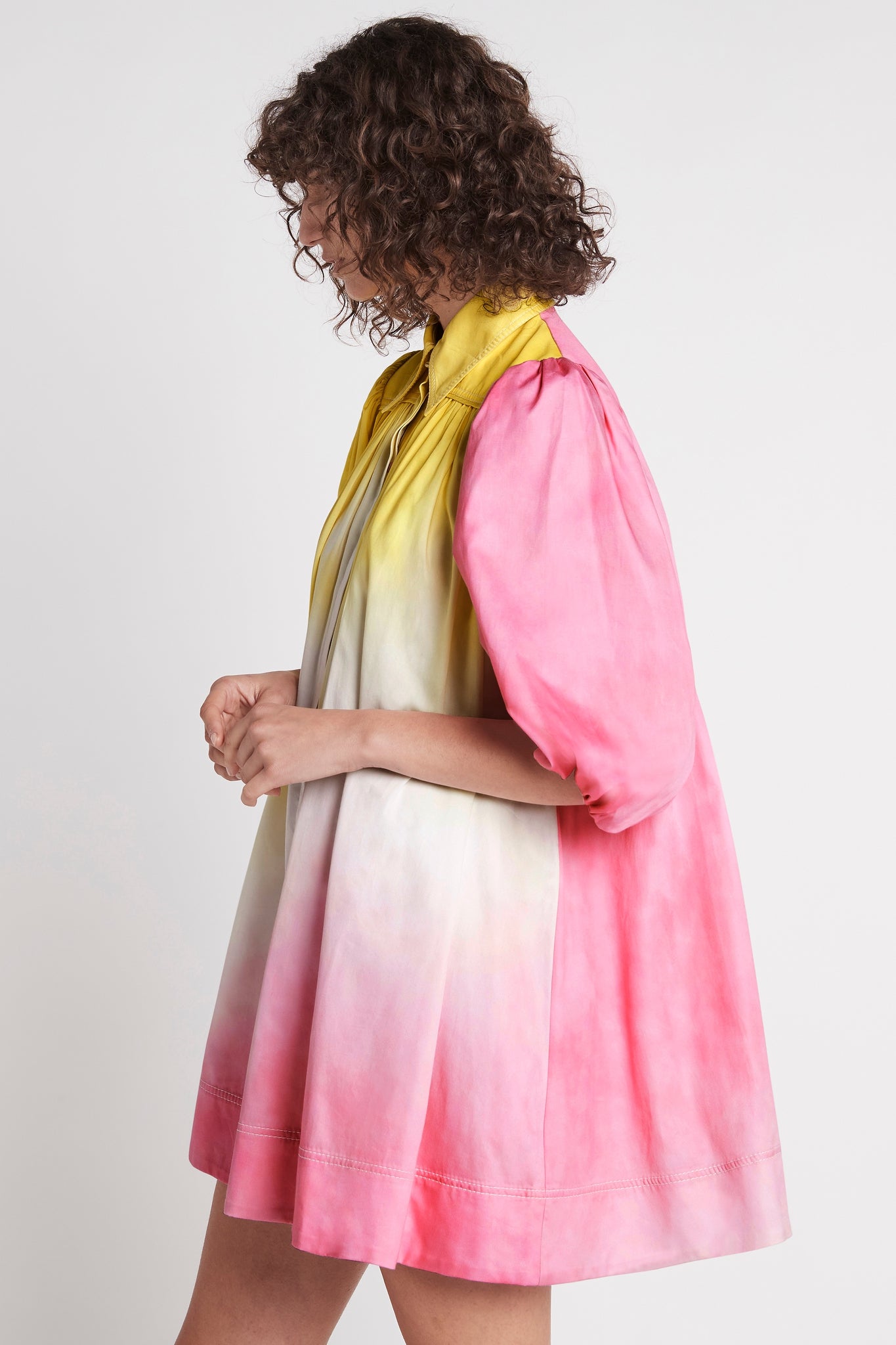 Cloud Burst Smock Mini Dress