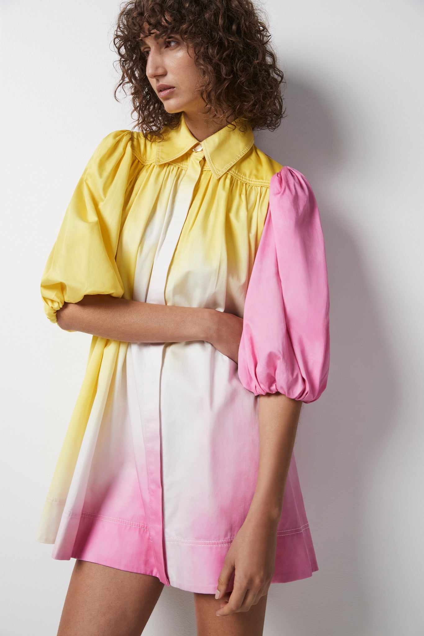 Cloud Burst Smock Mini Dress