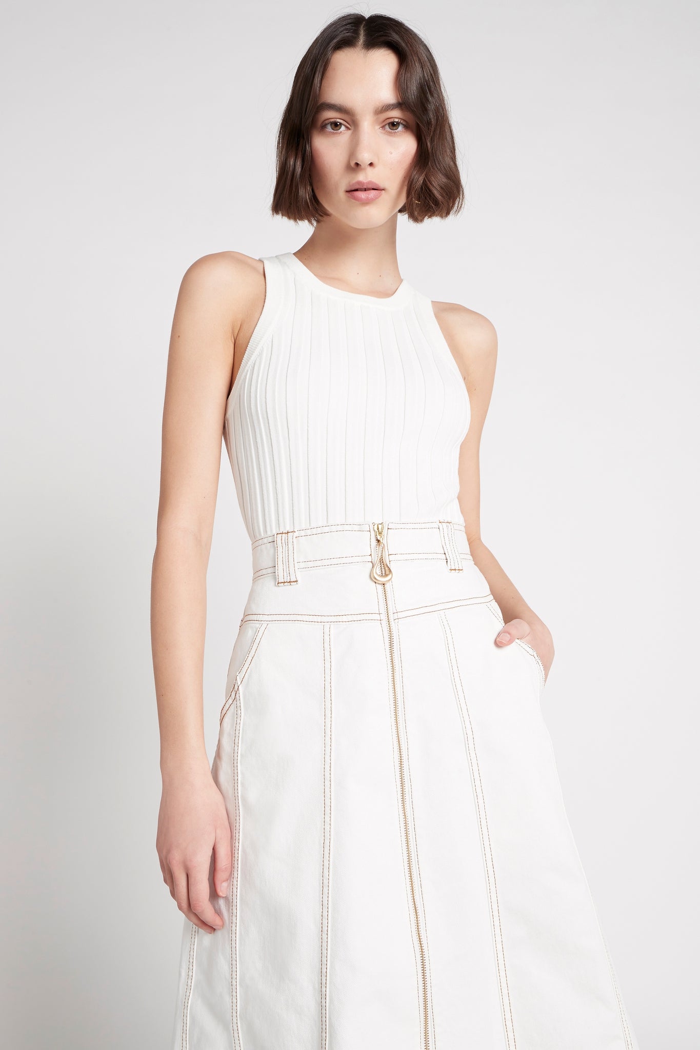 Hydra Racer Knit Ribbed Top