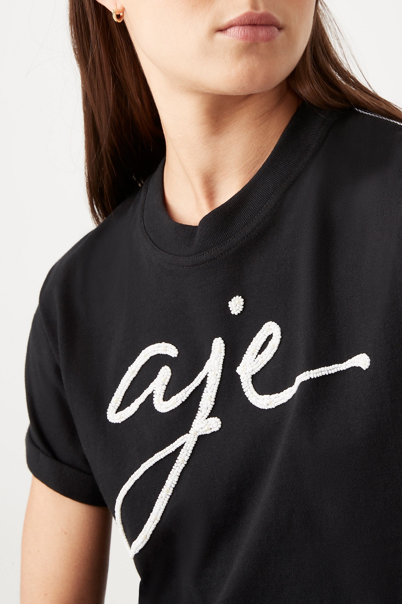 Enya Embellished Cropped Tee