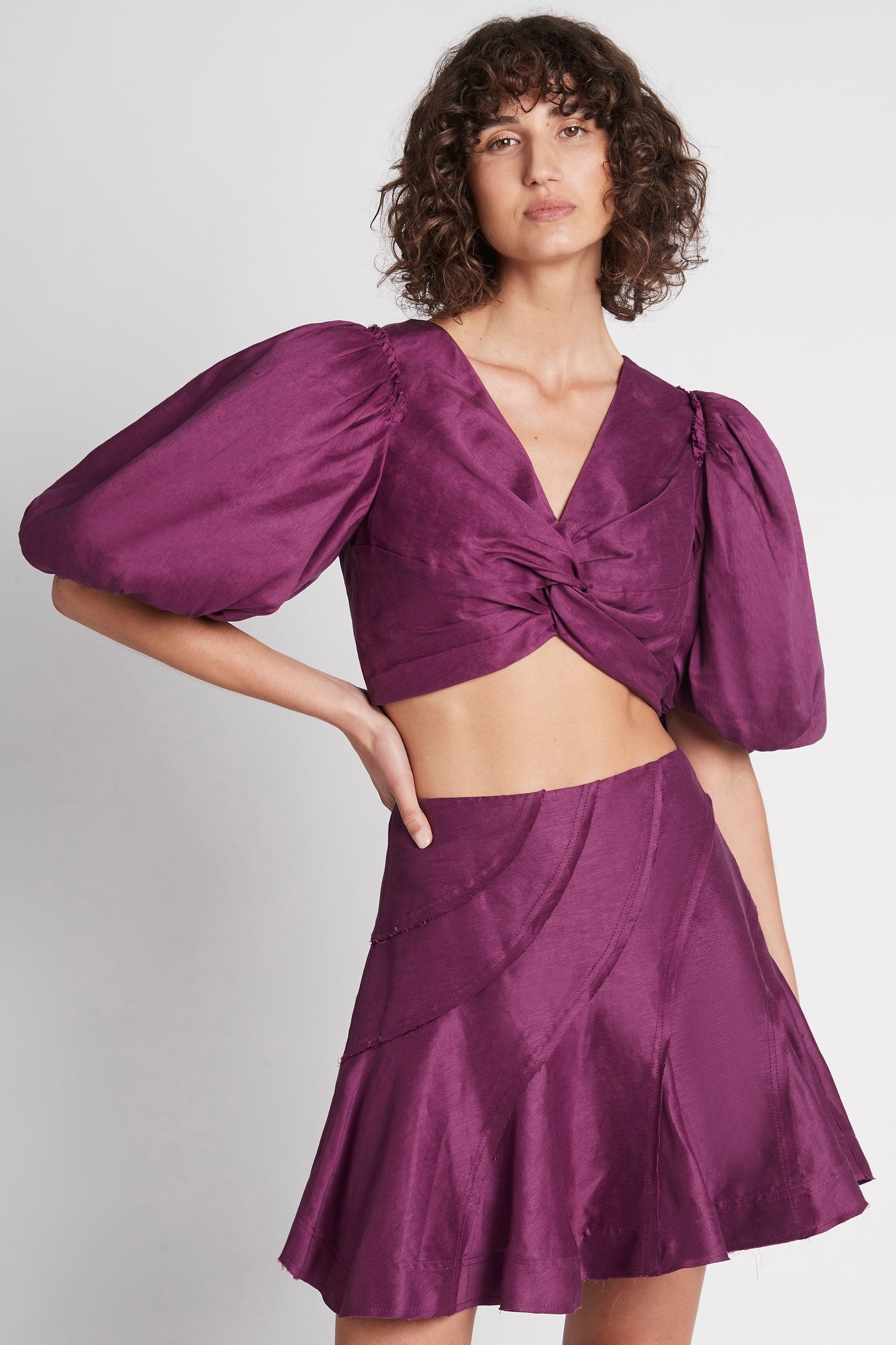Reverb Puff Sleeve Cropped Top