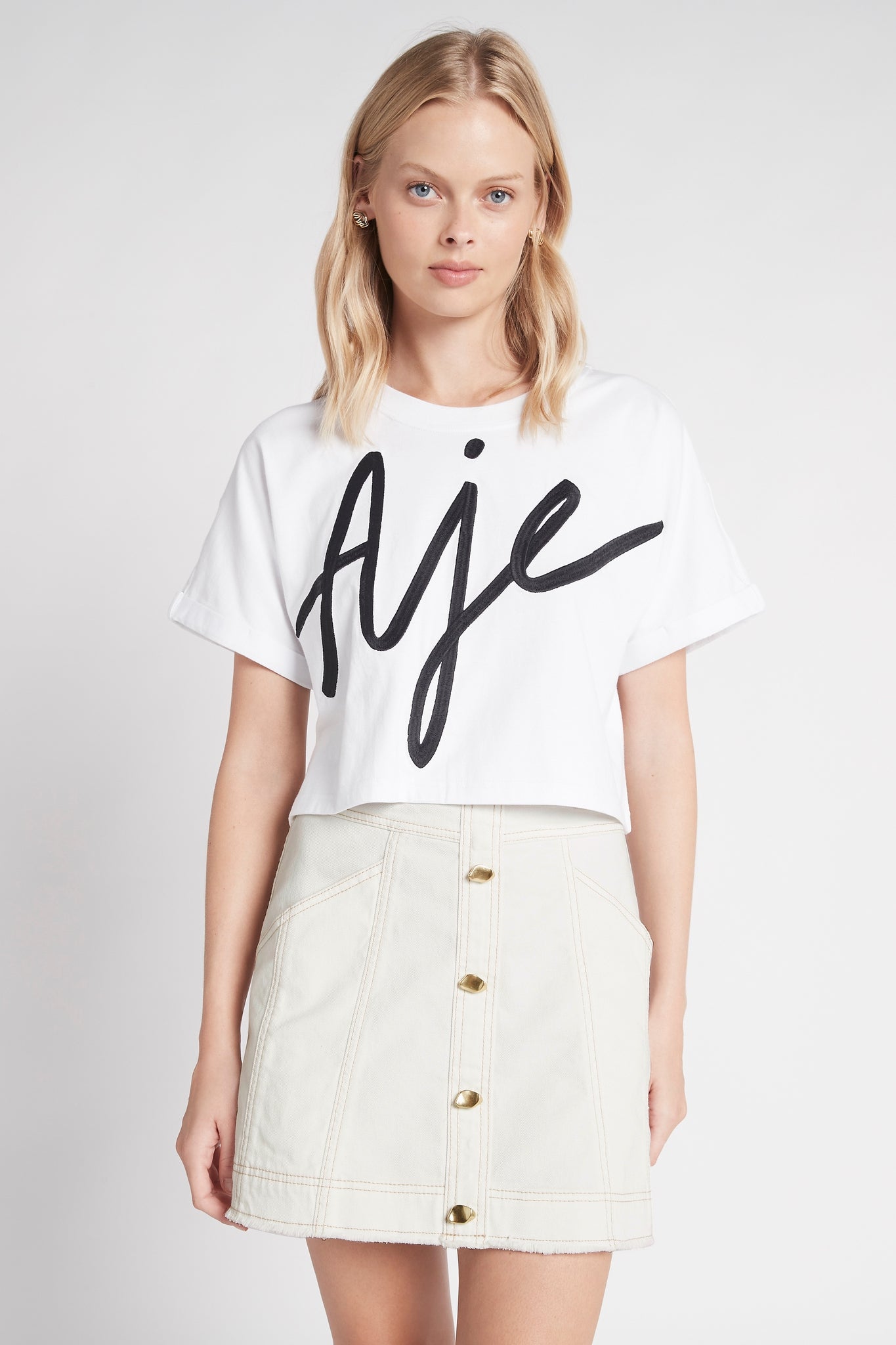 Camellia Denim Mini Skirt