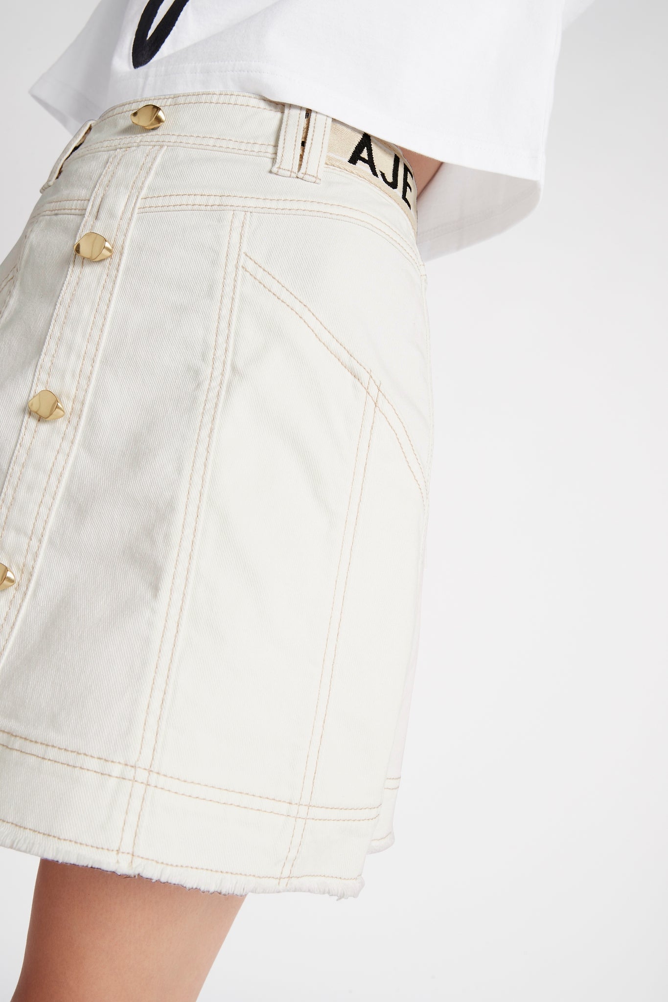 Camellia Denim Mini Skirt