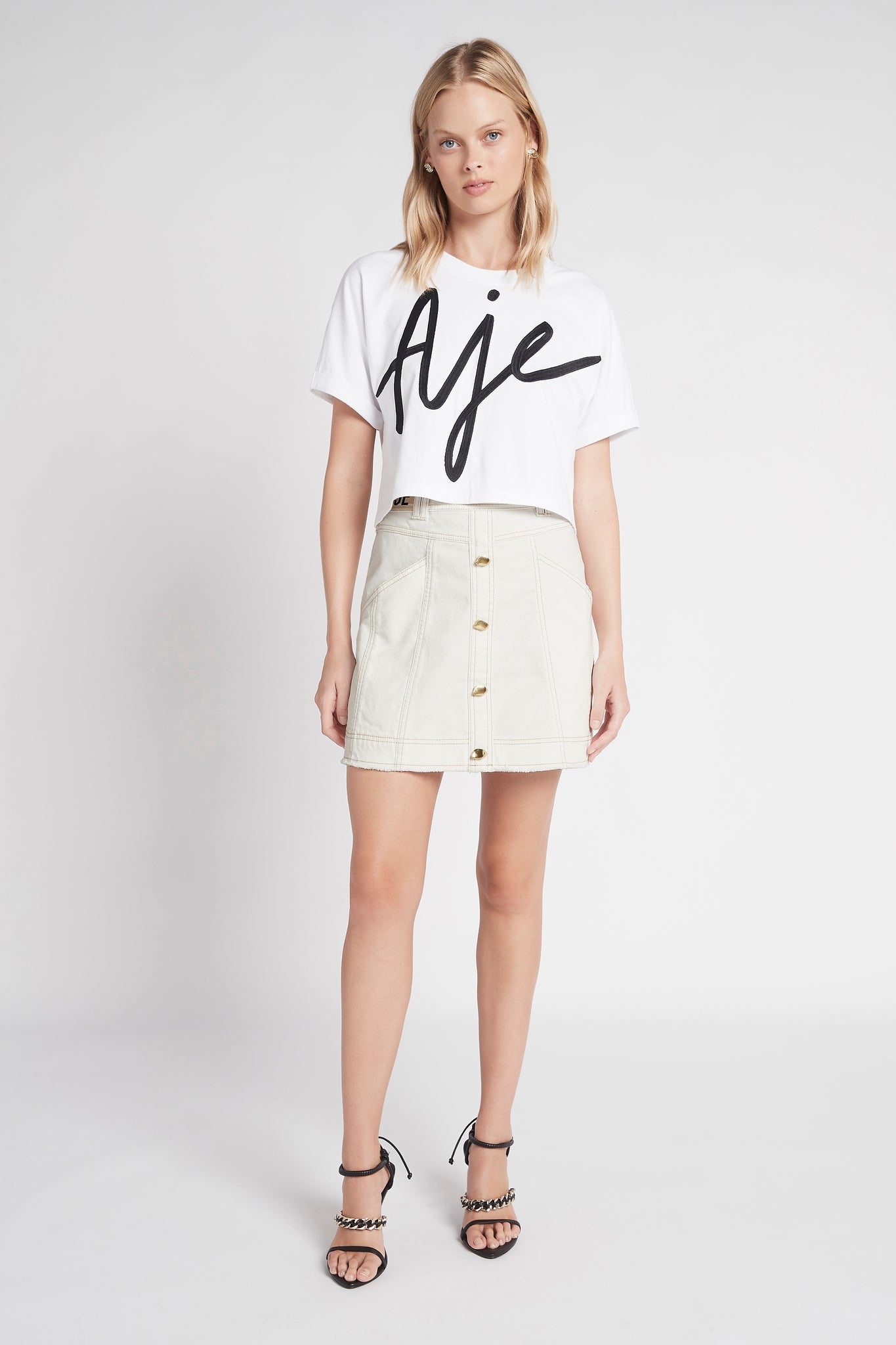 Camellia Denim Mini Skirt